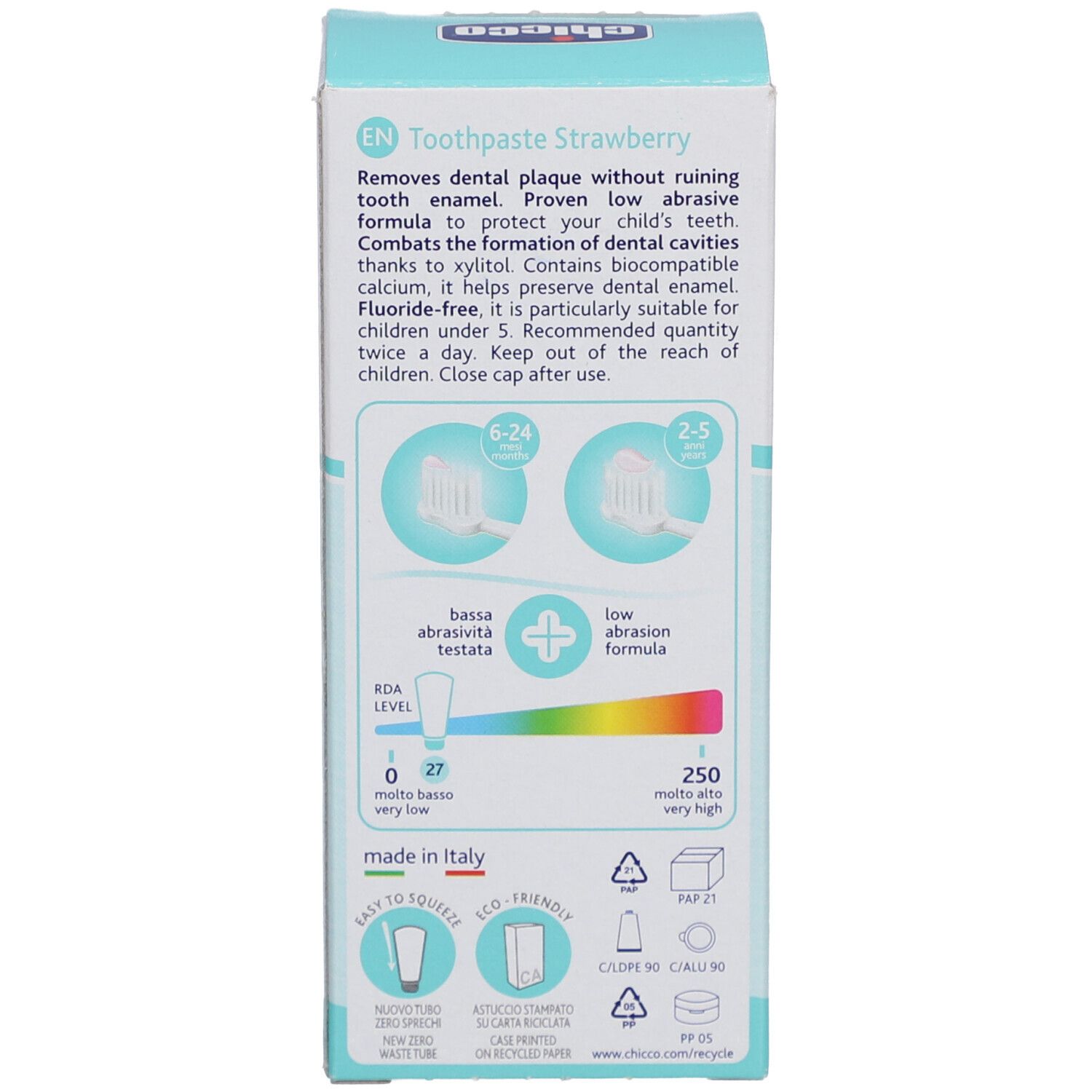 Chicco® Tandpasta Aardbei voor Kinderen