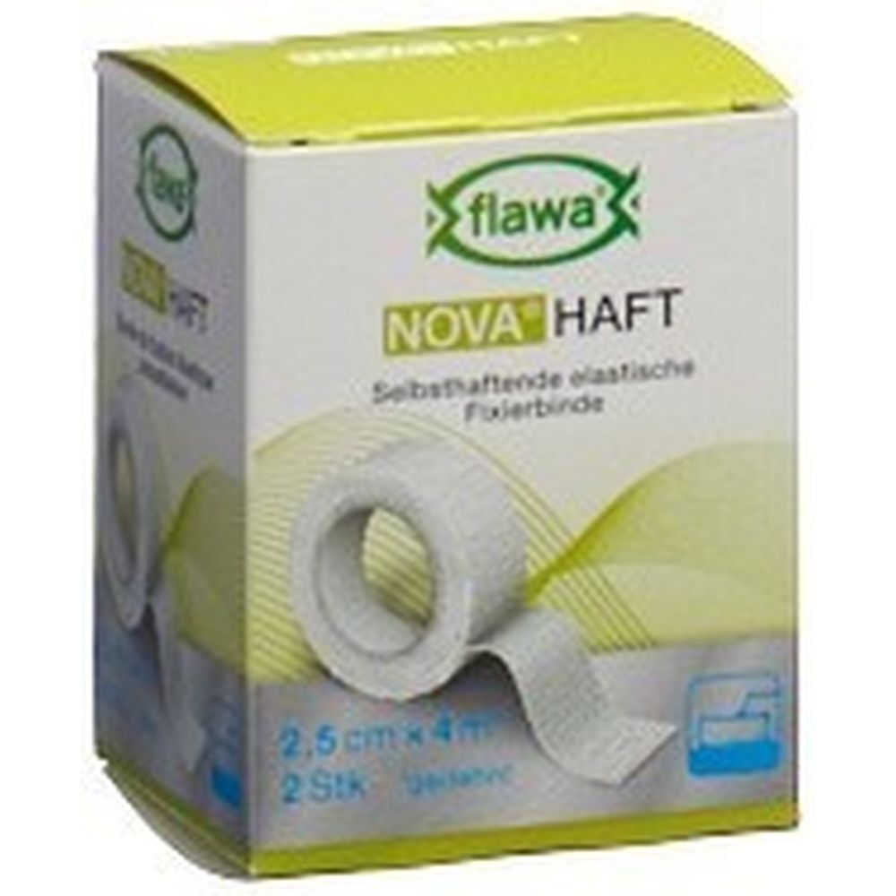 flawa® NOVA haft Bande de fixation élastique auto-adhésive 2,5 cm x 4 m