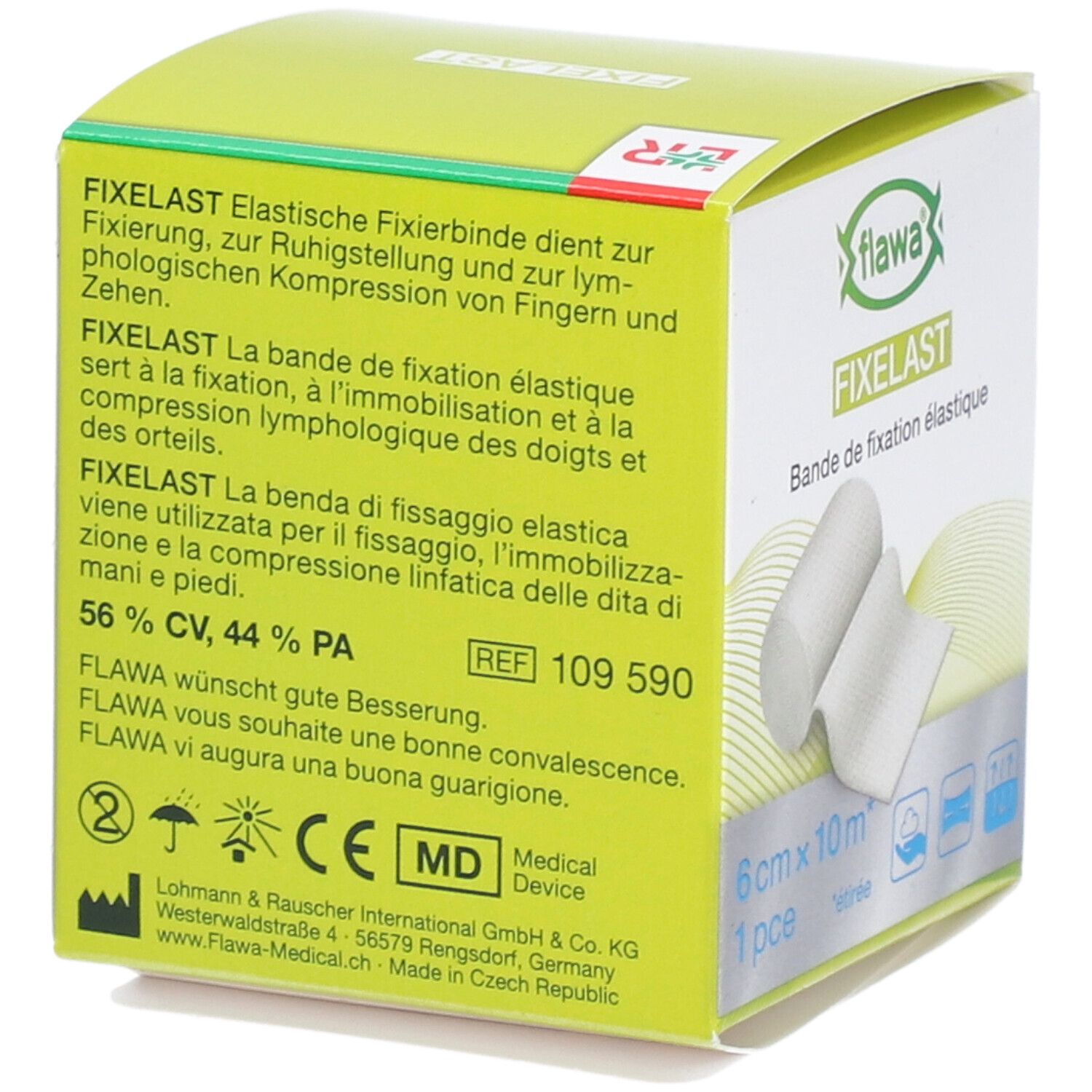 flawa® Fixelast bande de fixation élastique 6 cm x 10 m