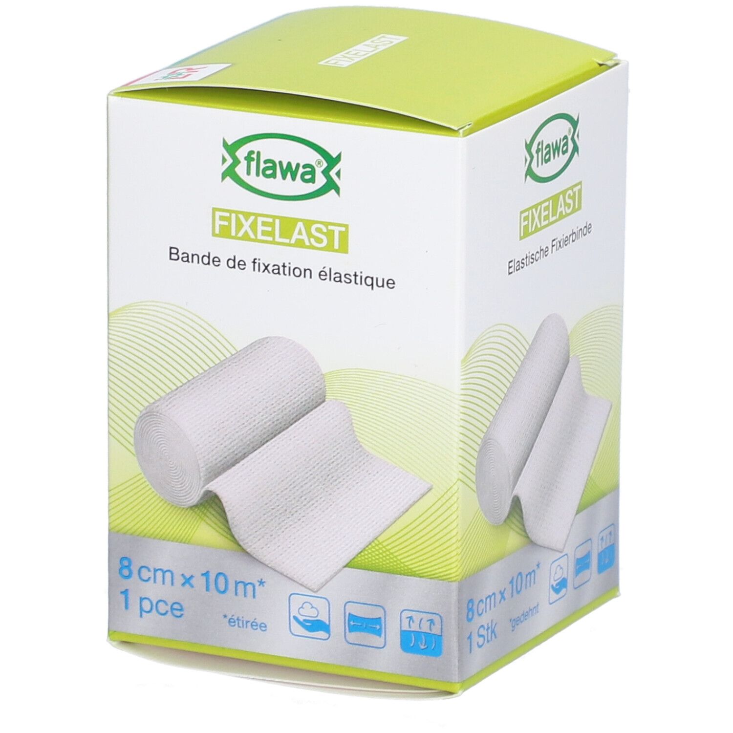 flawa® Fixelast bande de fixation élastique 8 cm x 10 m