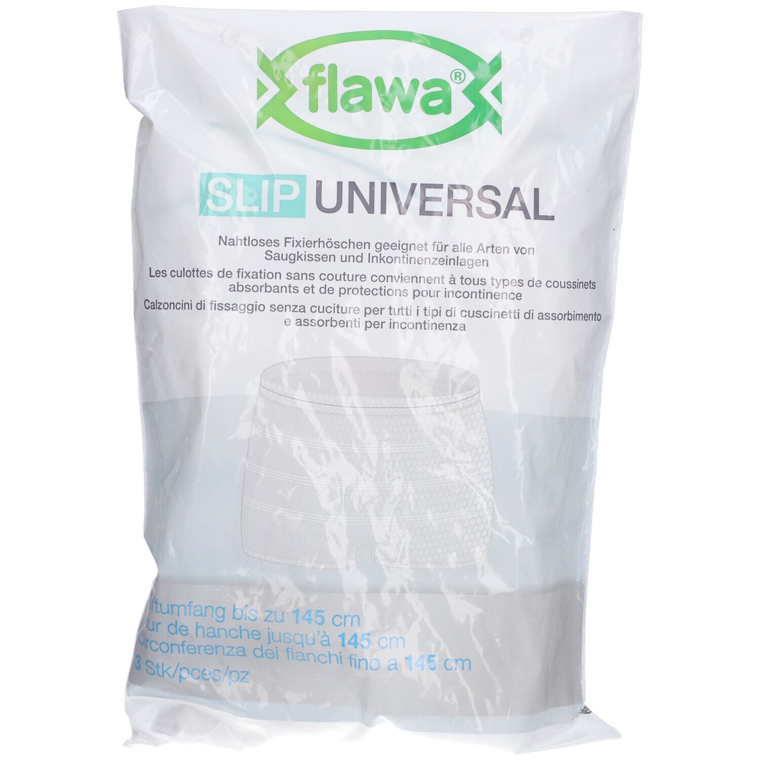 flawa® Slip Universel - culotte de fixation pour tour de hanches jusqu'à 145 cm