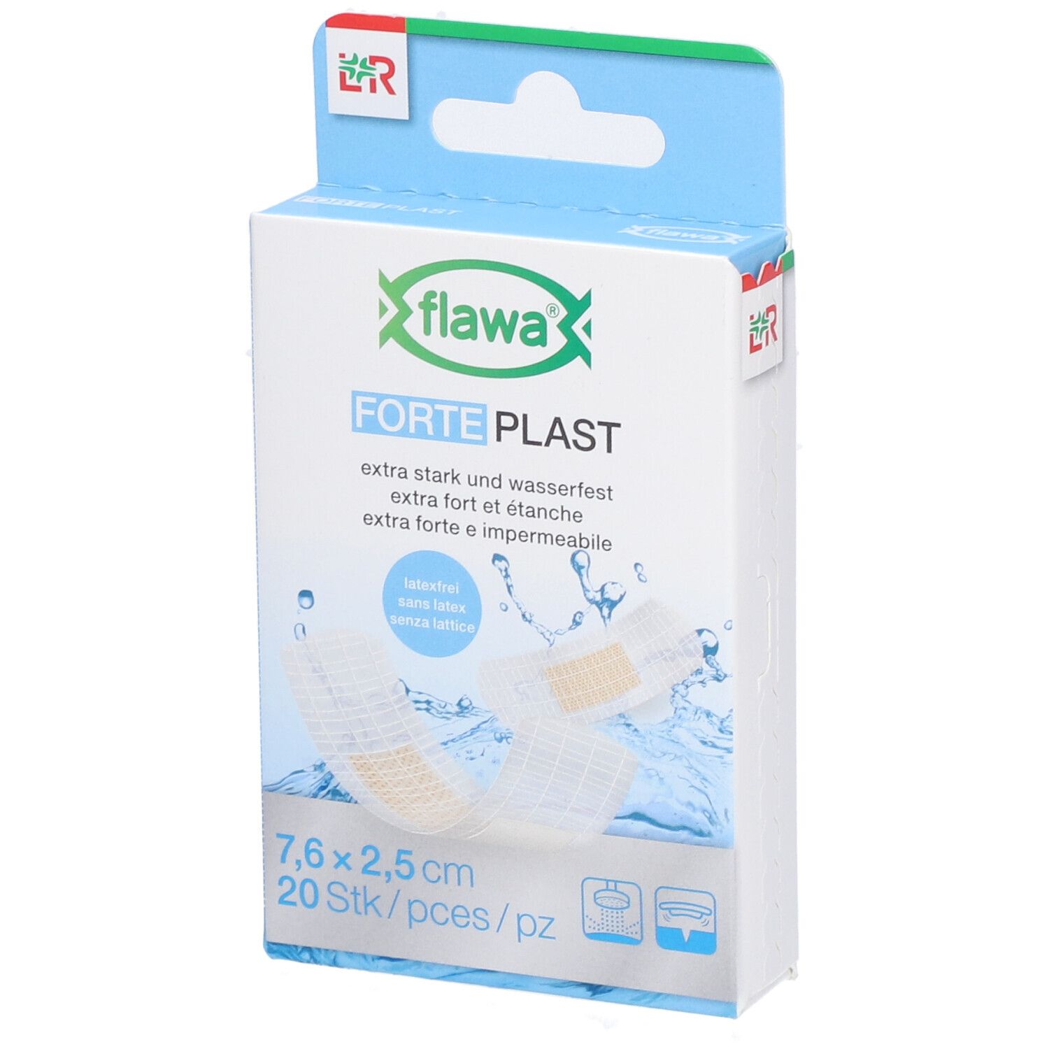 Flawa Forte Plast Extra sterk en waterdicht 2.5x7.6cm