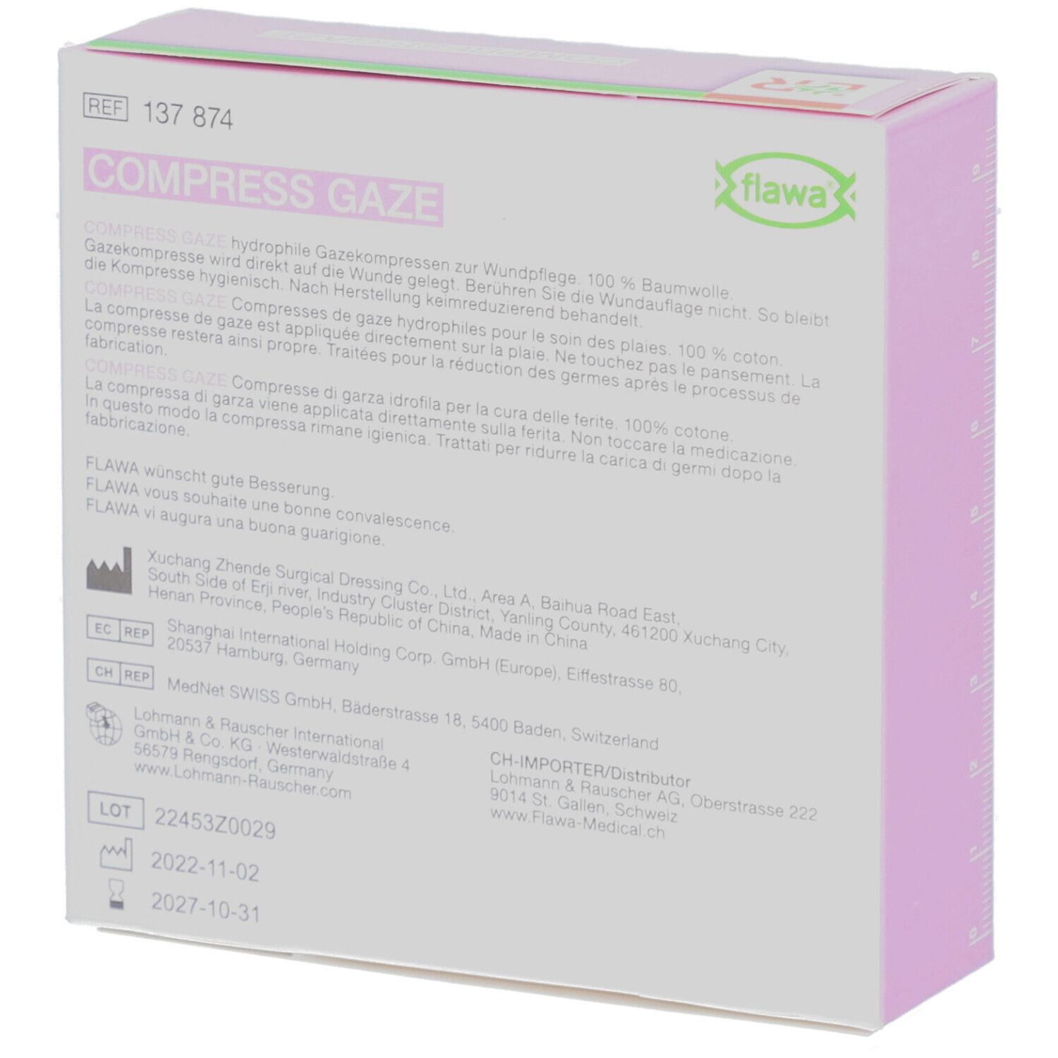 flawa® Compresses de gaze 20 x 23 cm