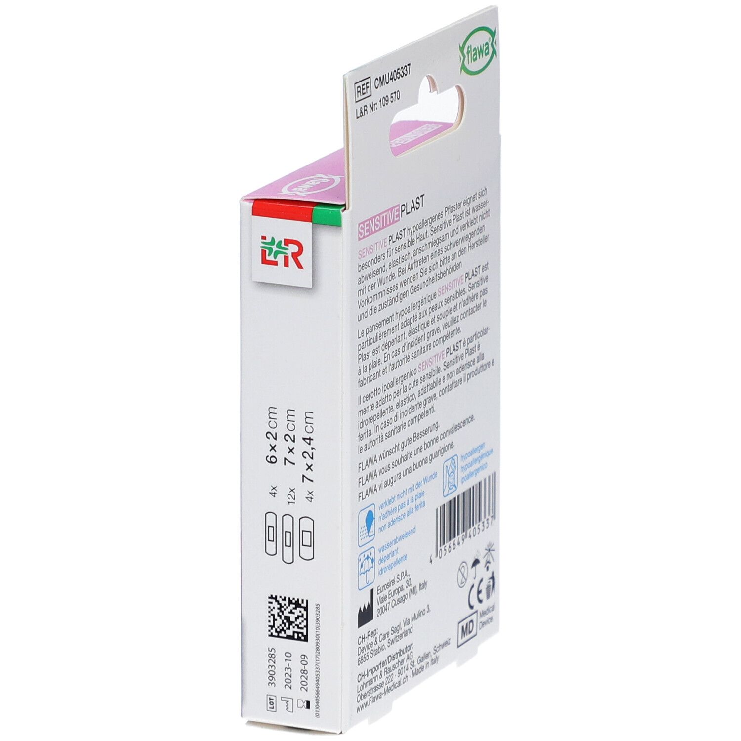 flawa® Sensitive Plast Pansements hypoallergéniques et déperlants