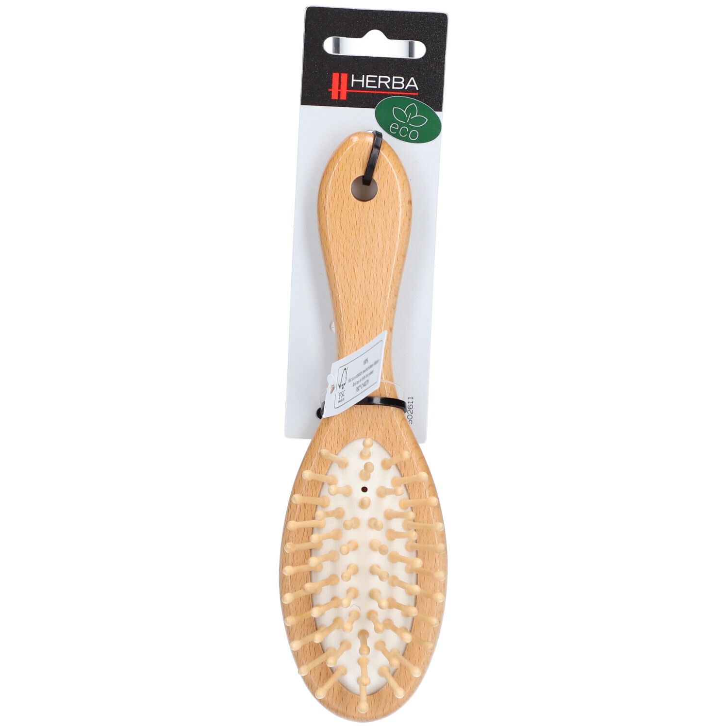 HERBA Petite brosse à cheveux avec manche en bois de hêtre FSC