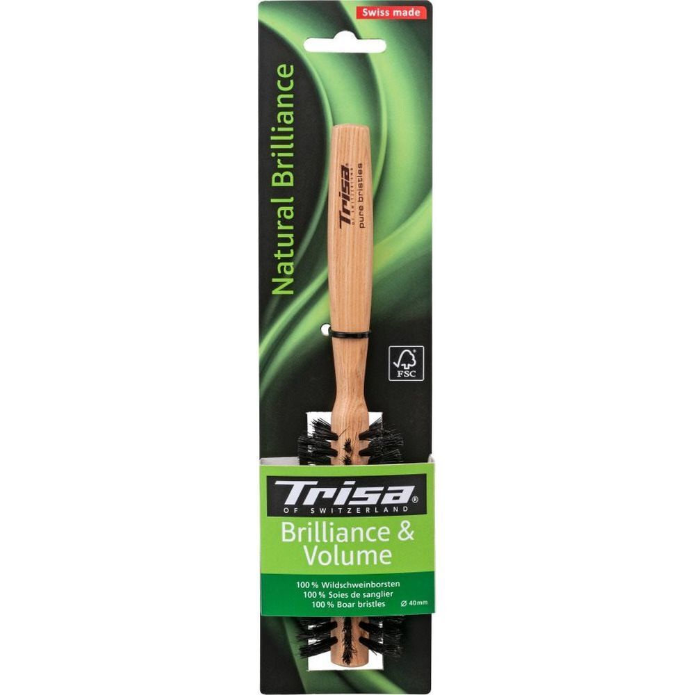 TRISA Natural Brillance Brosse à cheveux ronde