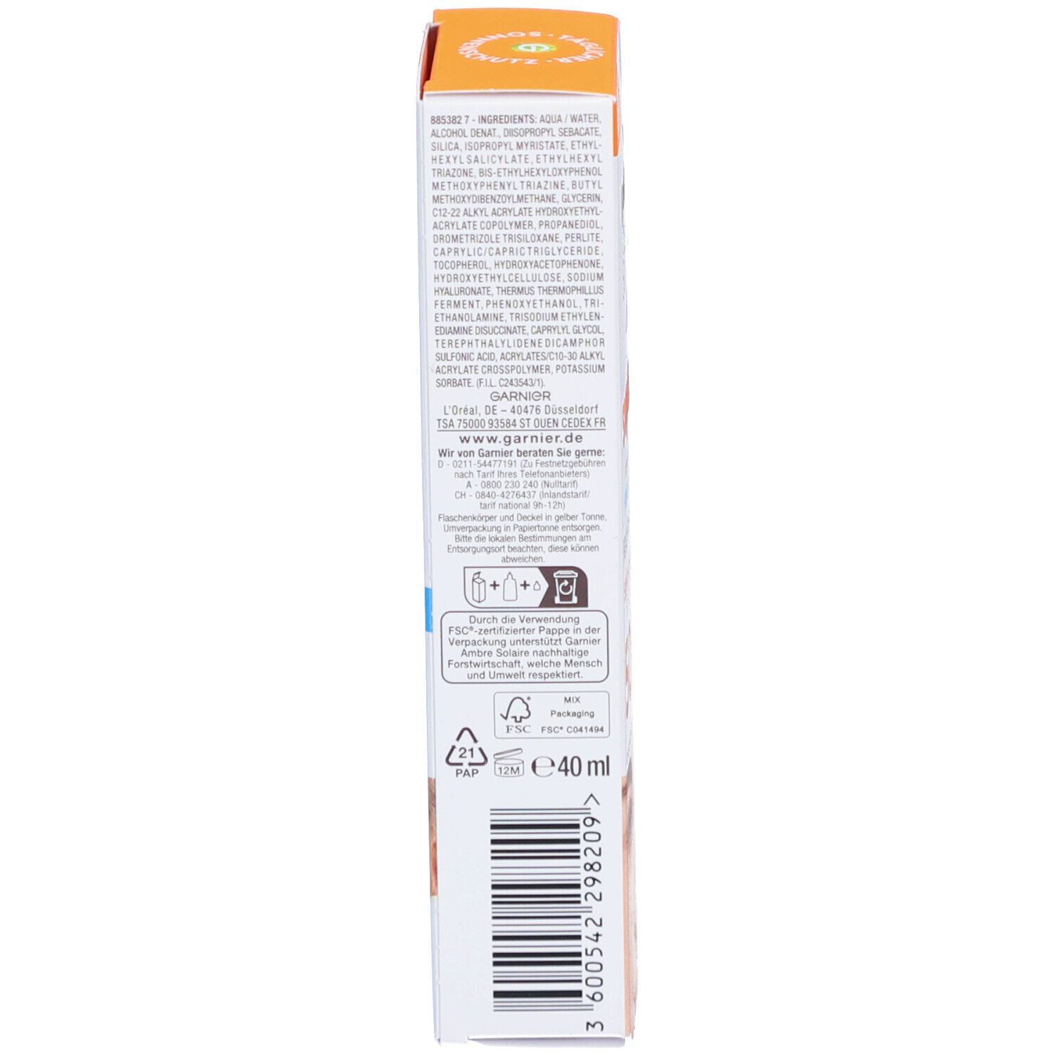 Garnier Super UV Vitamine C* Antioxydant Zonnebescherming  SPF 50+