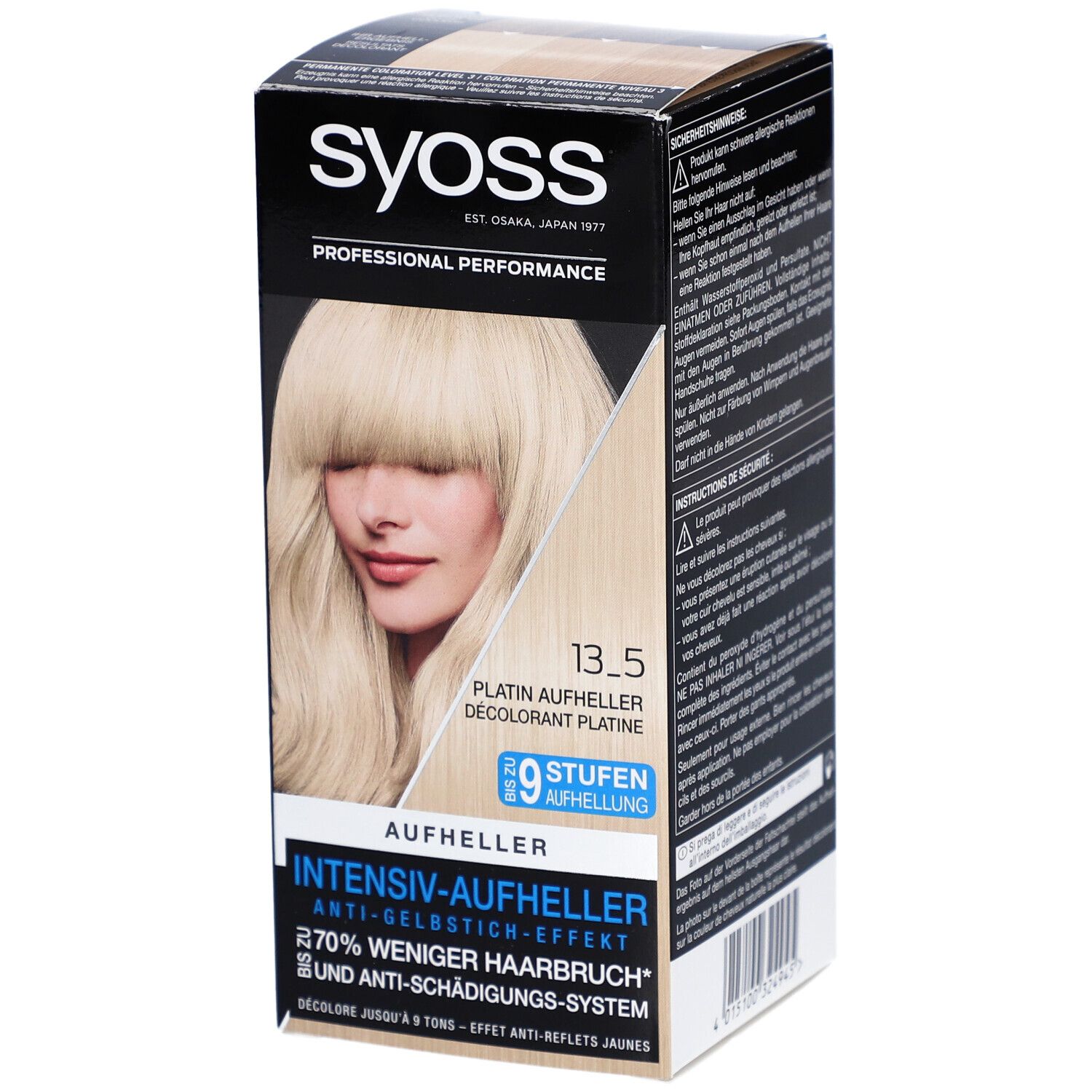 Syoss® Eclaircissant pour cheveux 13_5 Platin - Blond intense, froid, sans reflets jaunes
