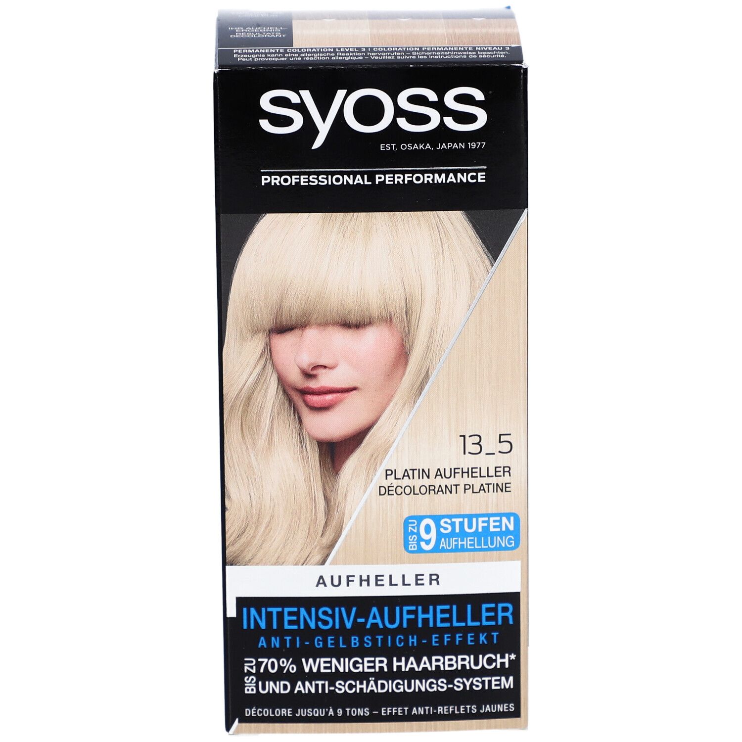 Syoss® Eclaircissant pour cheveux 13_5 Platin - Blond intense, froid, sans reflets jaunes
