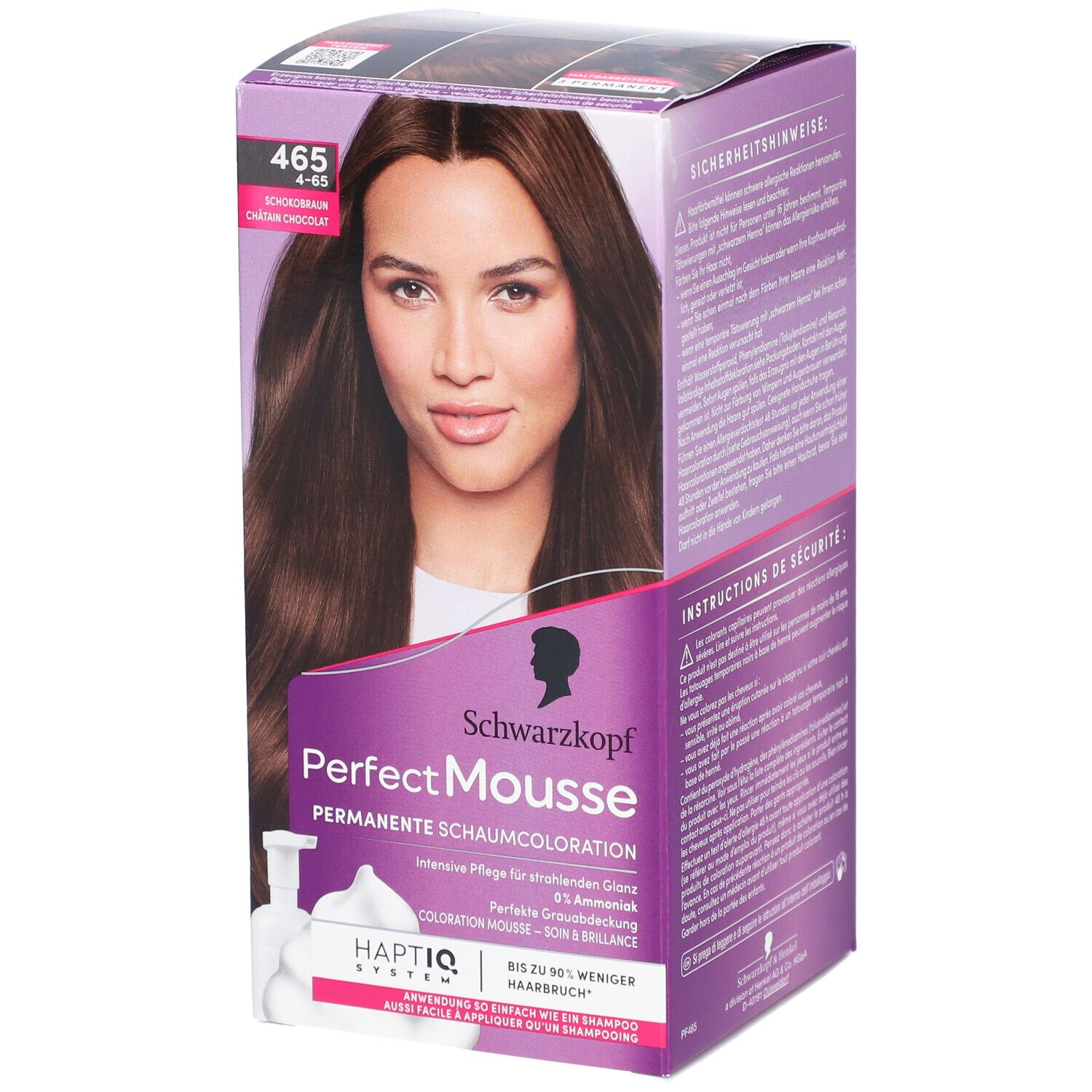 Schwarzkopf Perfect Mousse 465 - Permanente kleuring Mousse Chocoladebruin