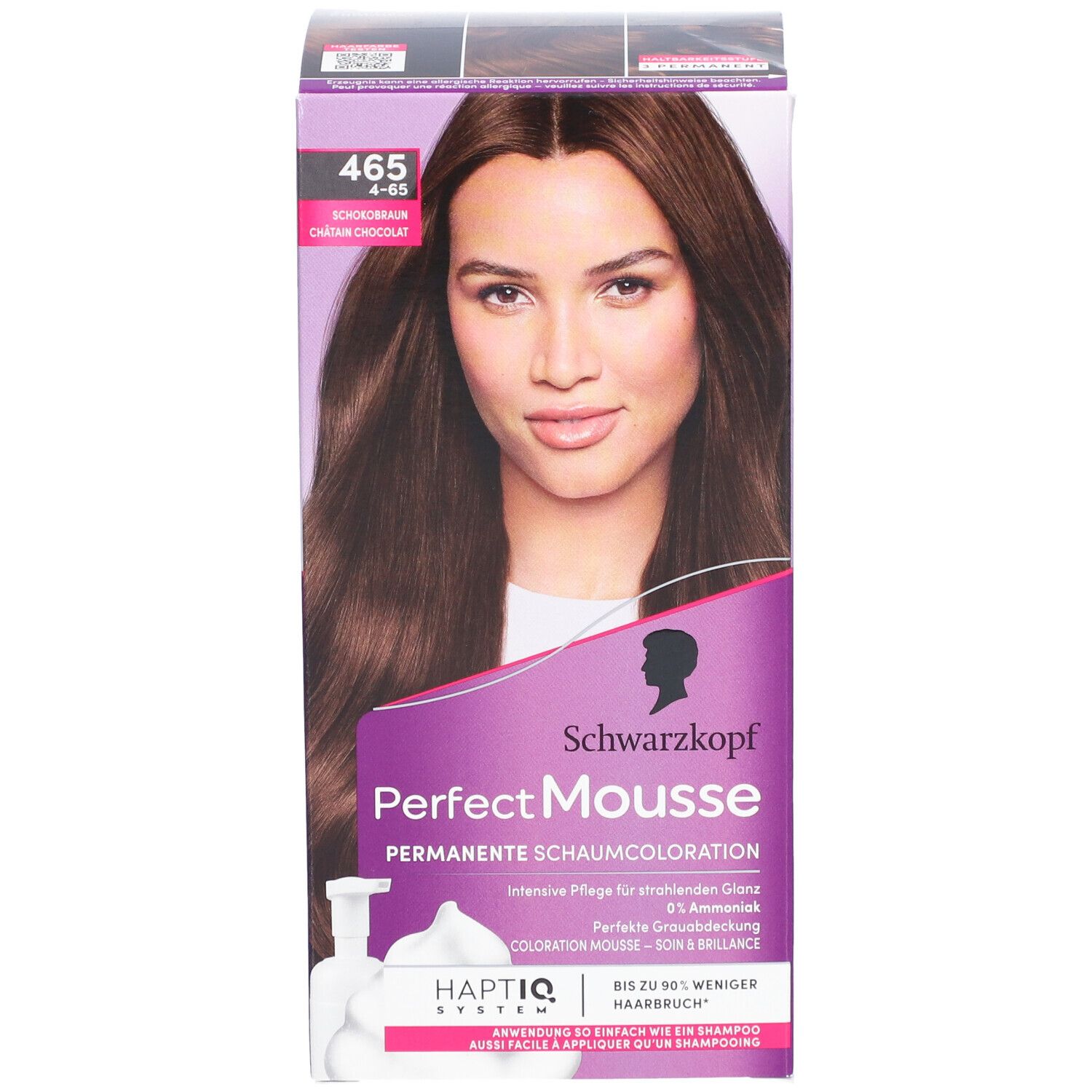 Schwarzkopf Perfect Mousse 465 - Permanente kleuring Mousse Chocoladebruin