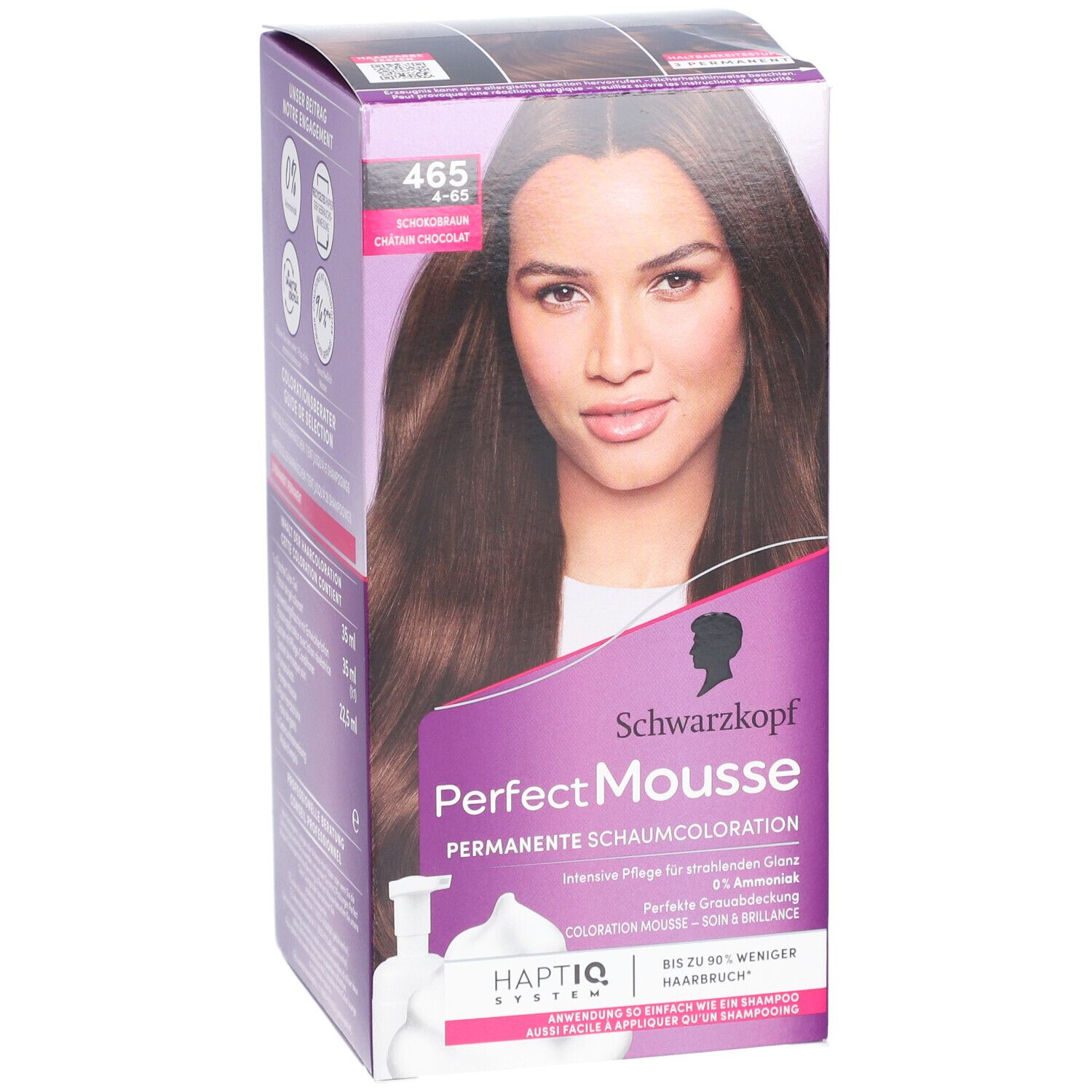 Schwarzkopf Perfect Mousse 465 - Permanente kleuring Mousse Chocoladebruin
