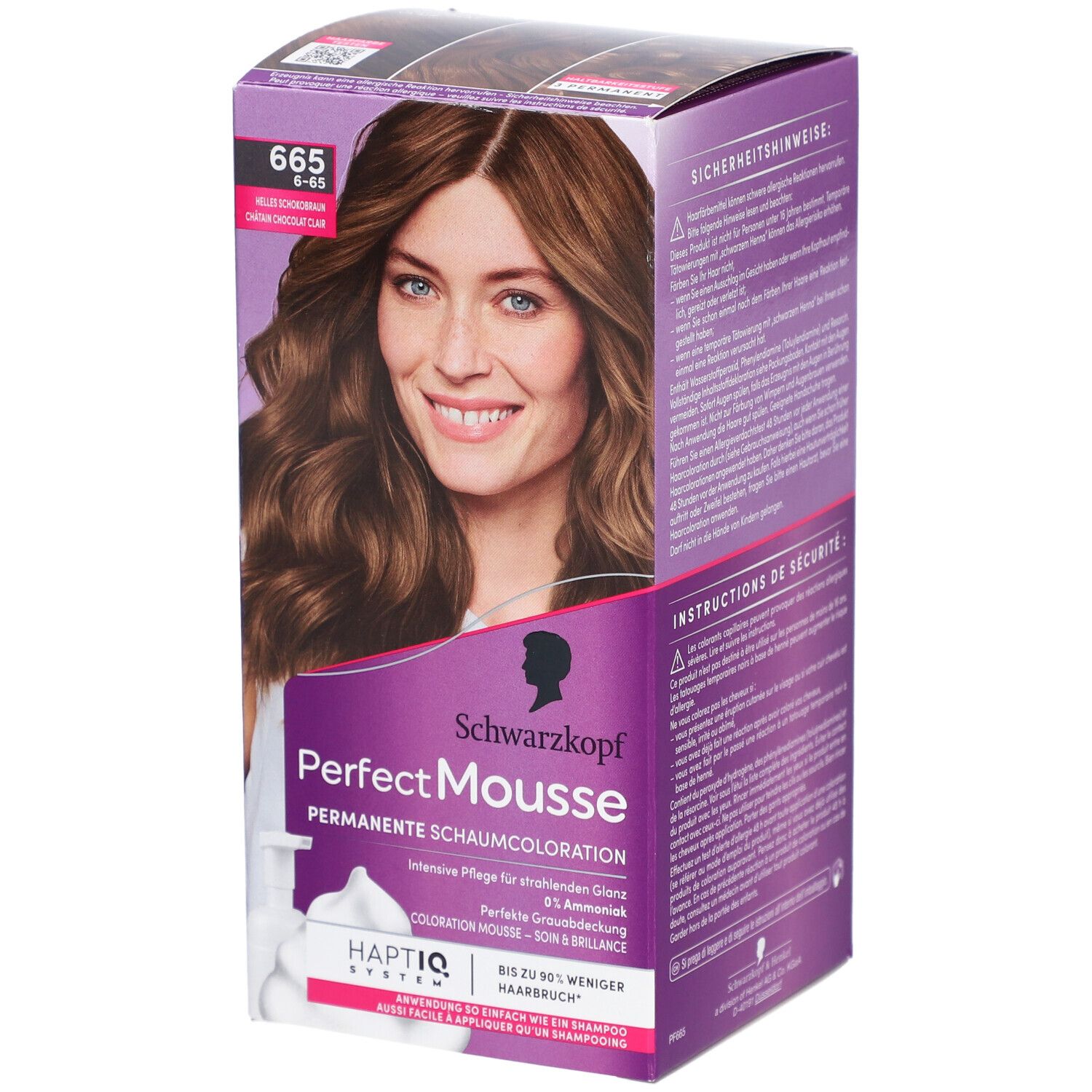 SCHWARZKOPF Perfect Mousse 665 Lichte chocolade kastanje