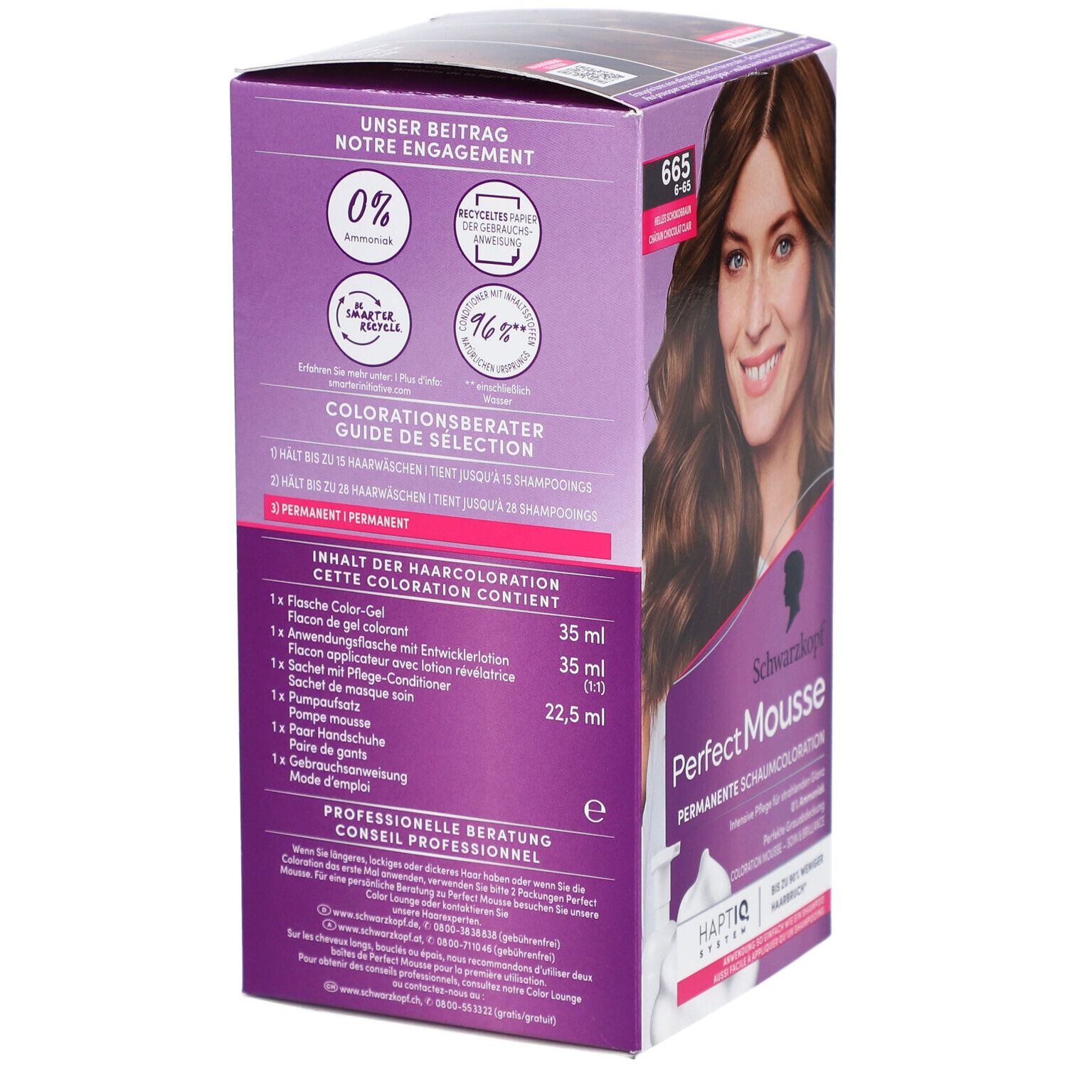 SCHWARZKOPF Perfect Mousse 665 Lichte chocolade kastanje