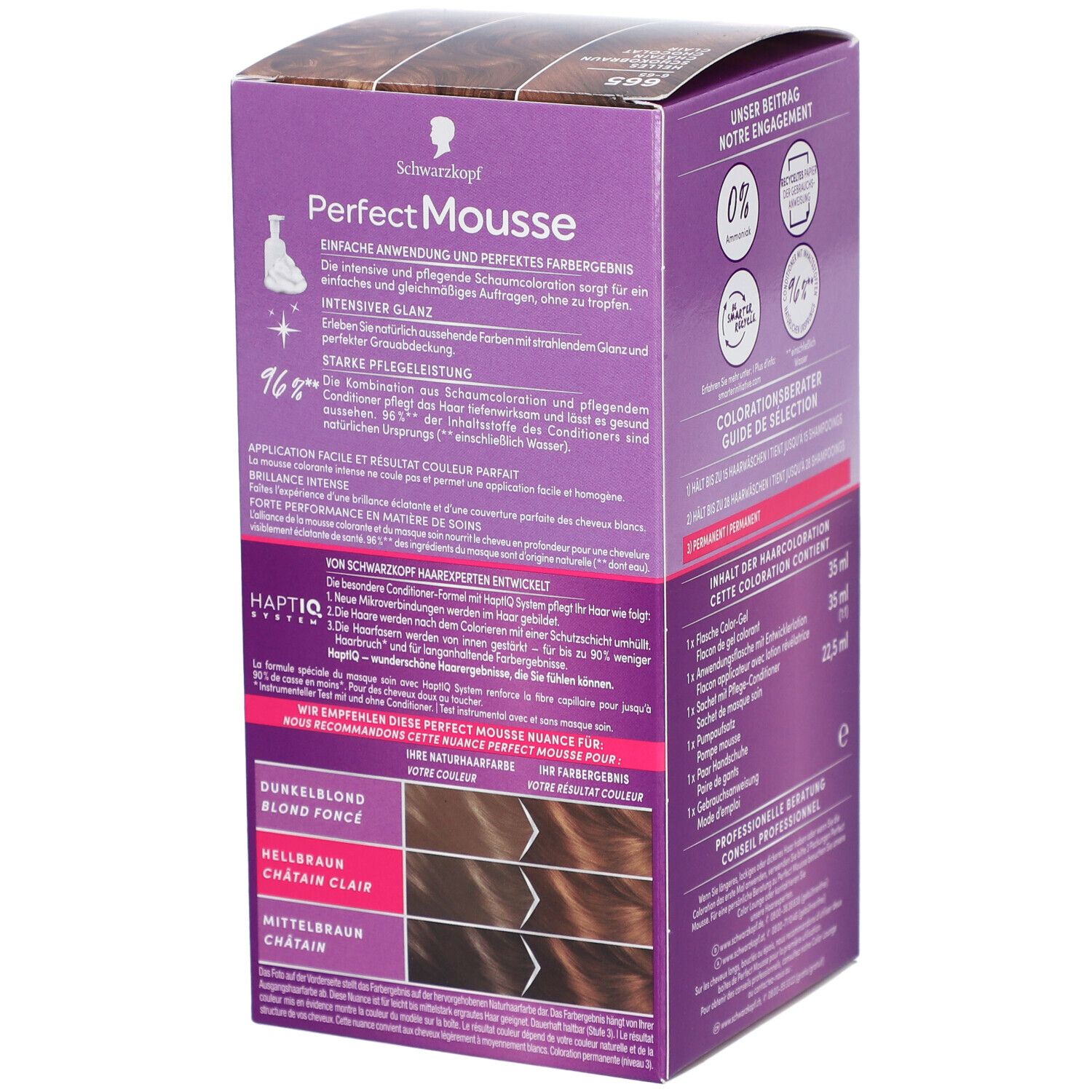 SCHWARZKOPF Perfect Mousse 665 Lichte chocolade kastanje