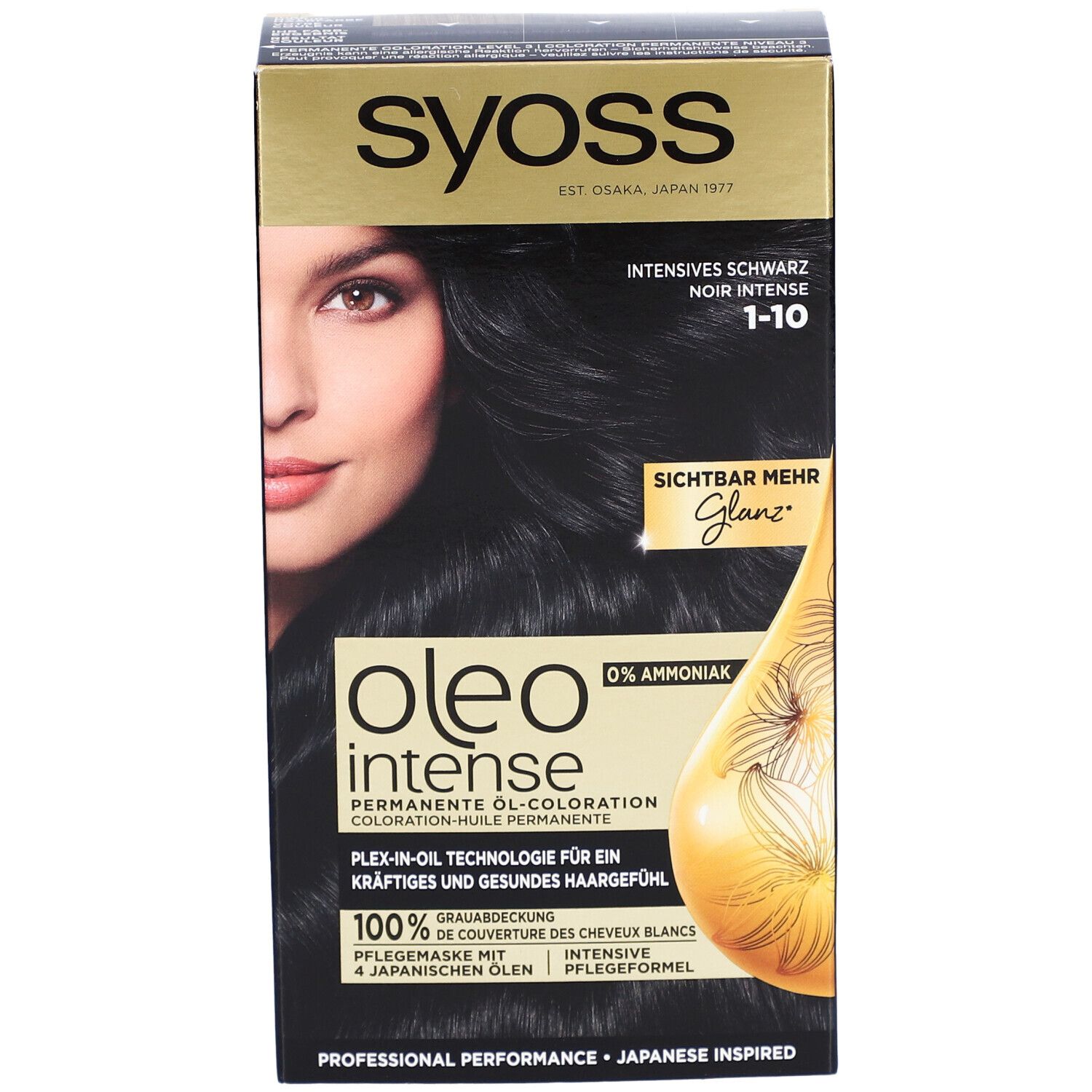 SYOSS Oleo Intense permanente kleuring 1-10 Intens Zwart