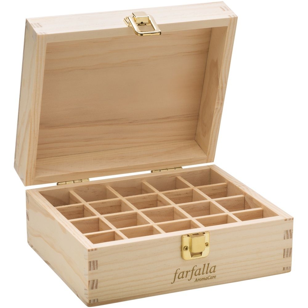 Farfalla Coffret bois pour 20 huiles essentielles