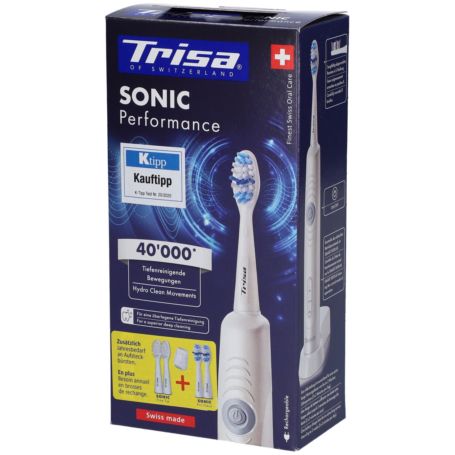 TRISA Sonic tandenborstel en 5 Sonic navullingen