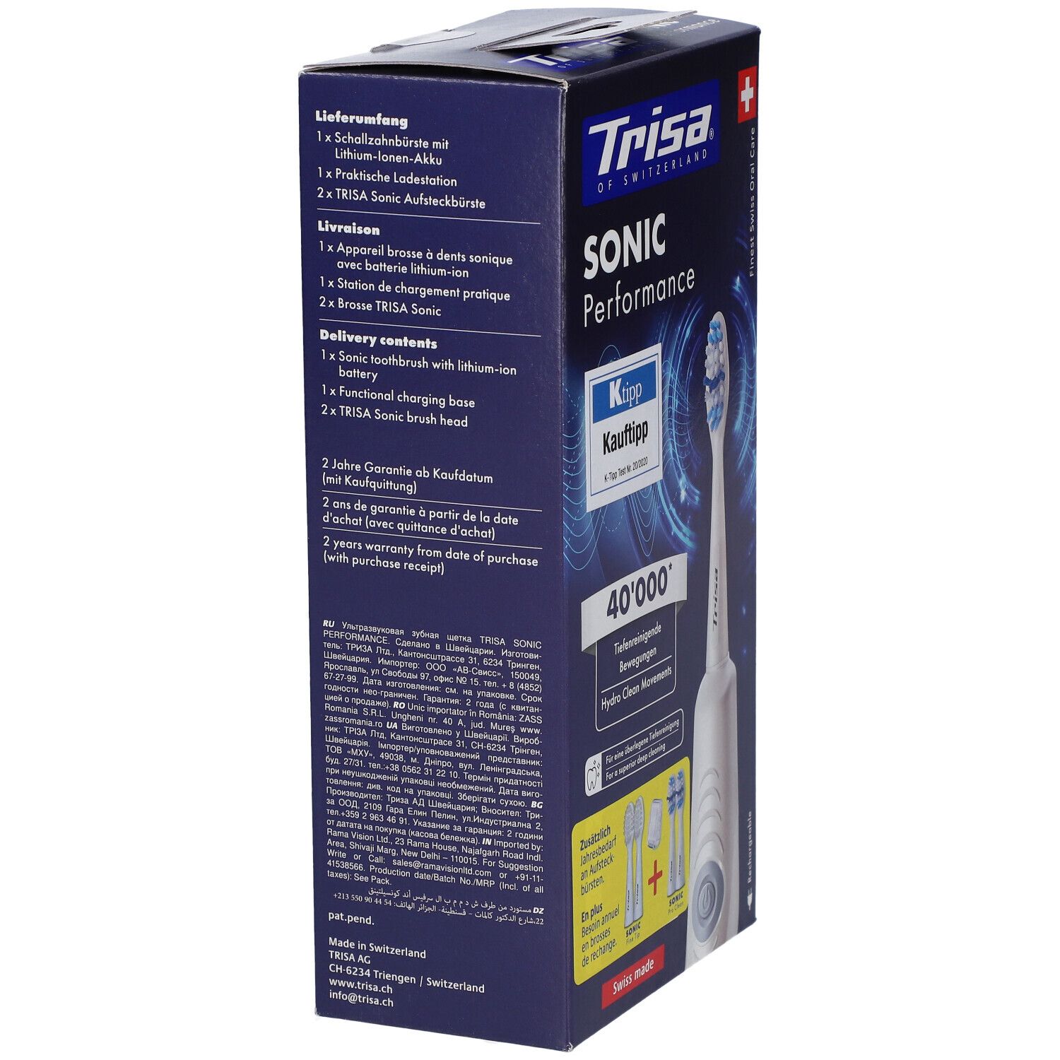 TRISA Sonic tandenborstel en 5 Sonic navullingen