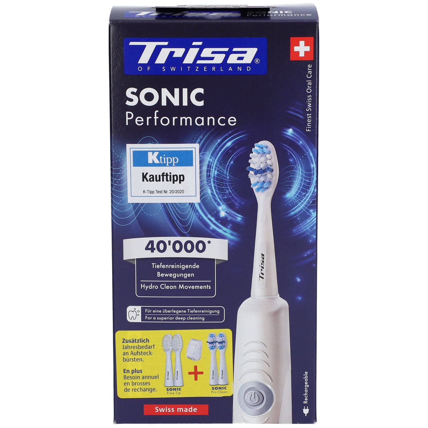 TRISA Sonic tandenborstel en 5 Sonic navullingen