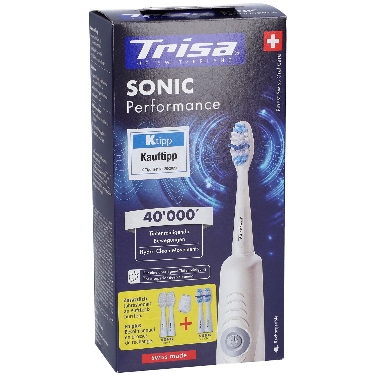 TRISA Sonic tandenborstel en 5 Sonic navullingen
