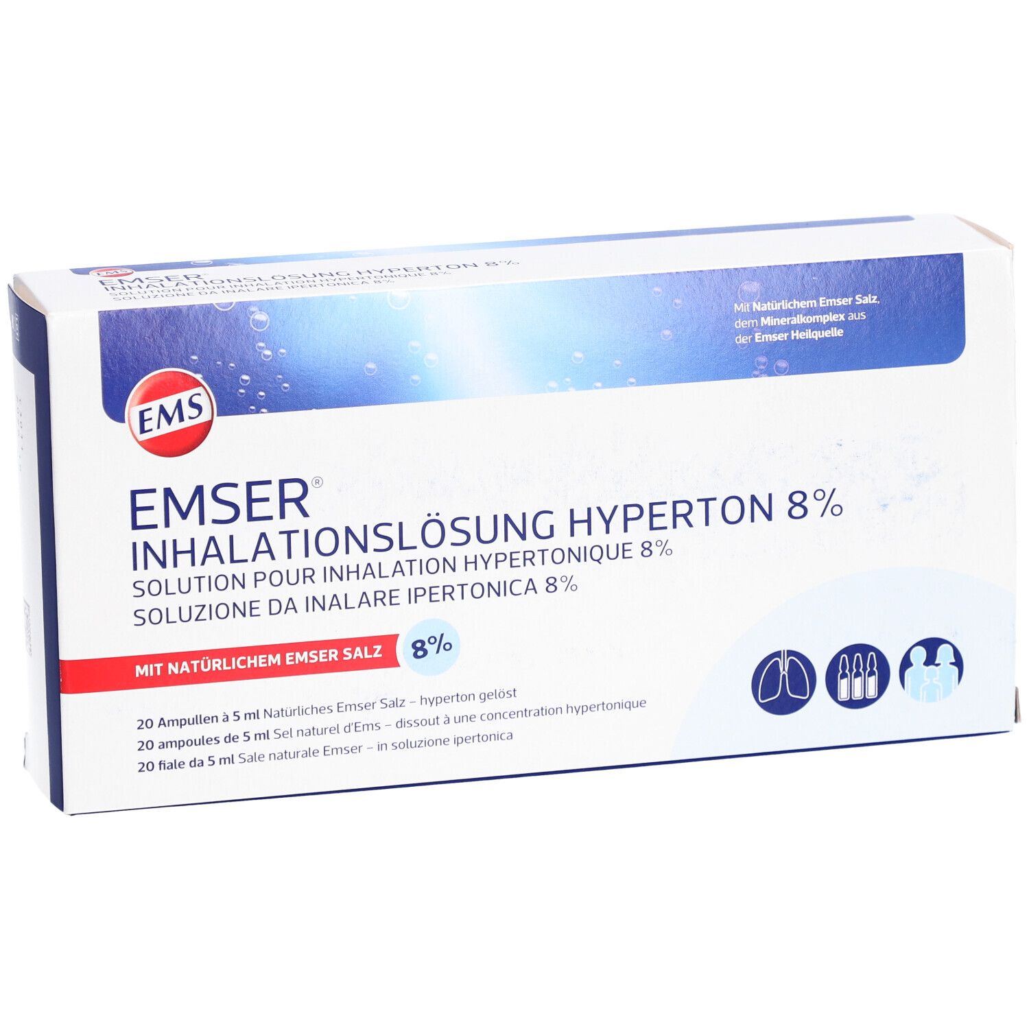 Emser® inhalatieoplossing 8 % hypertonisch