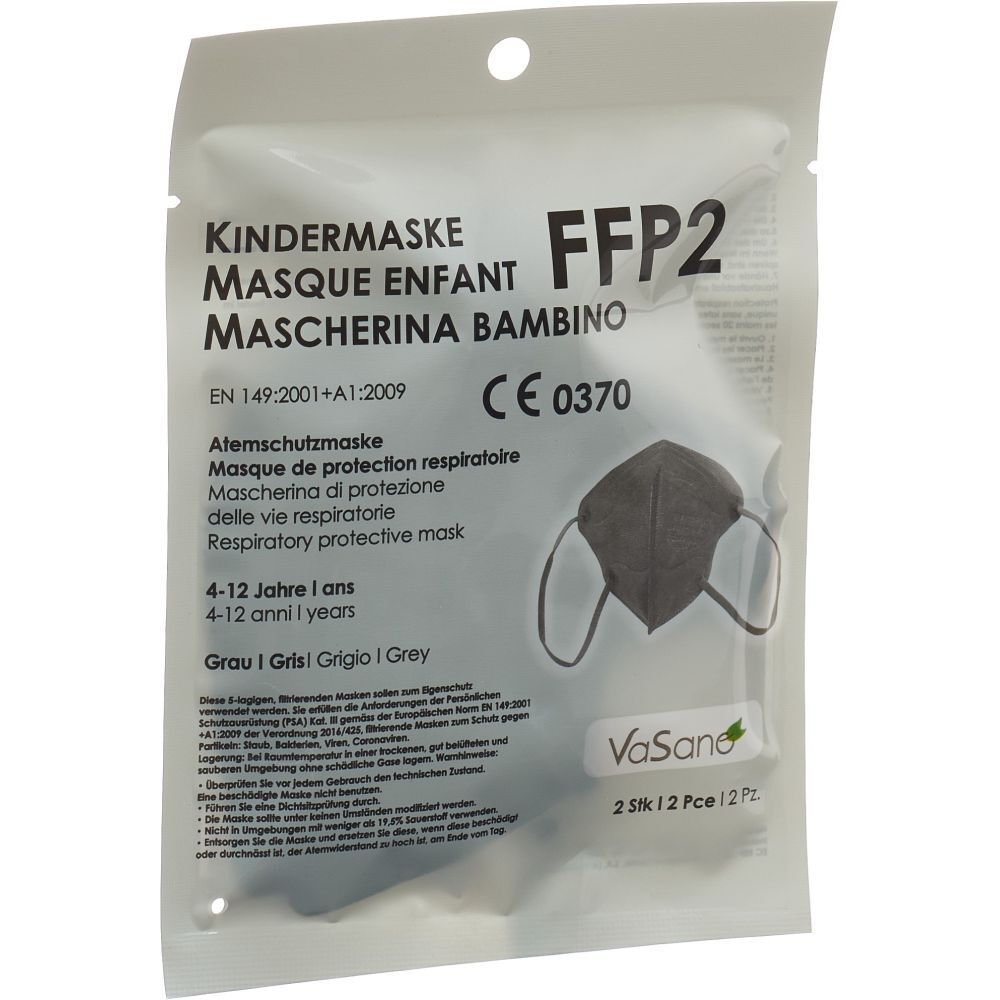 VaSano FFP2 kindermasker 4-12 jaar grijs