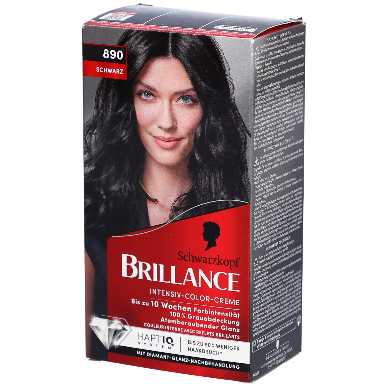 Schwarzkopf Brillance kleuring 890 Intens Zwart