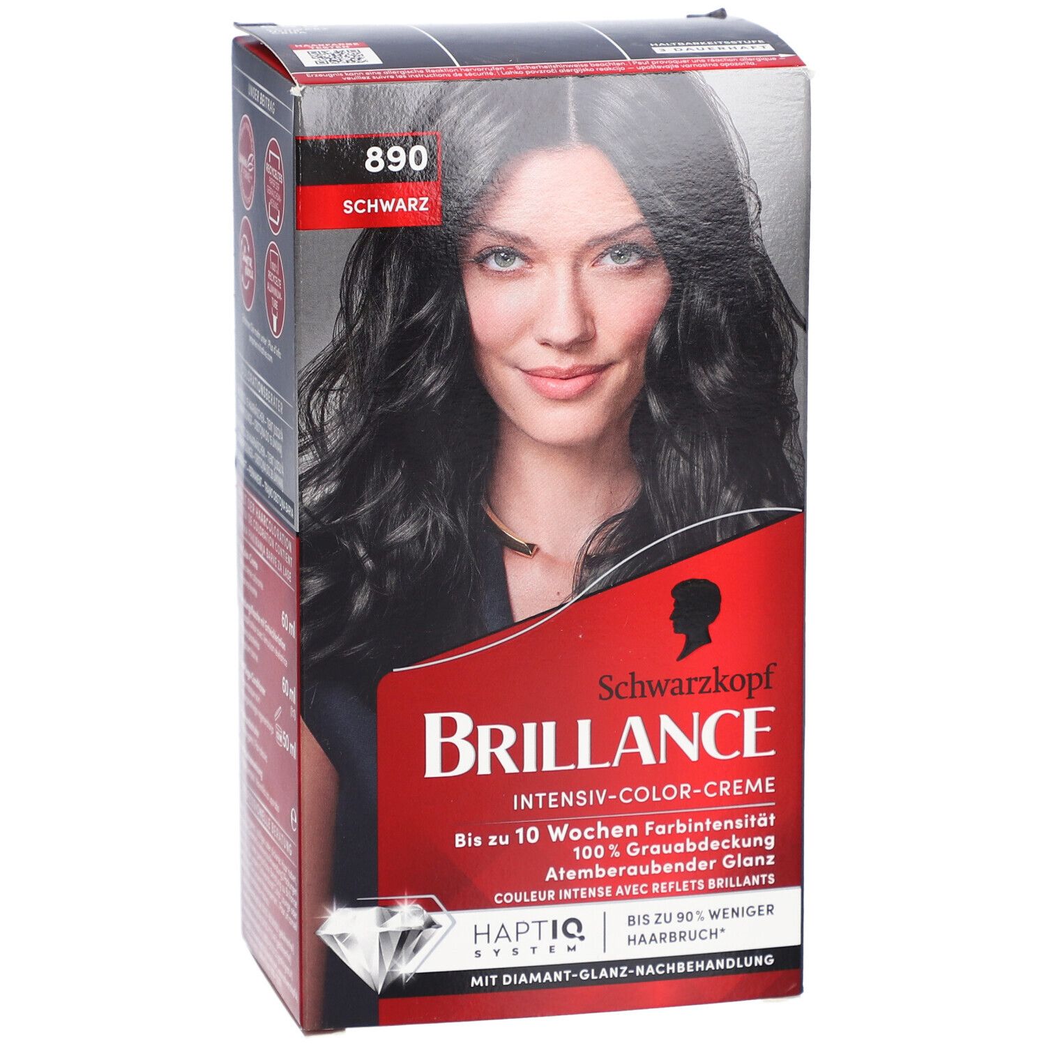 Schwarzkopf Brillance kleuring 890 Intens Zwart
