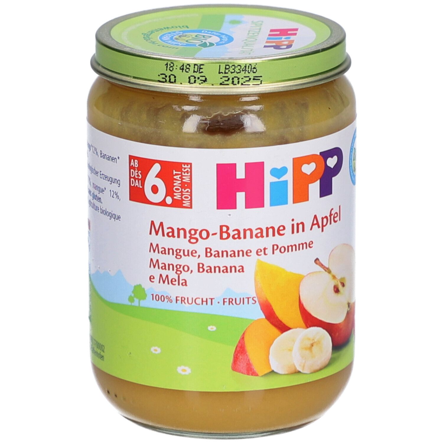Hipp Mango-Banaan in Appel babyvoeding in pot. Vanaf 6 maanden.