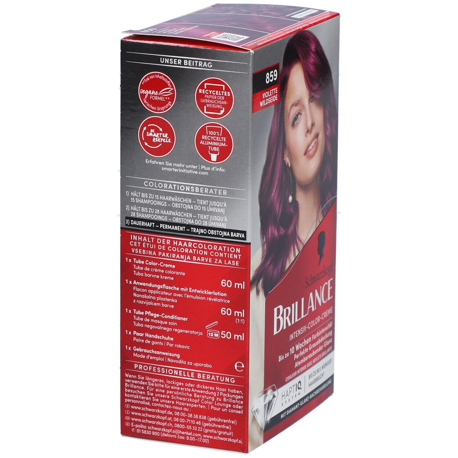 SCHWARZKOPF Brillance Haarverf 859 Zijdeachtige Paars