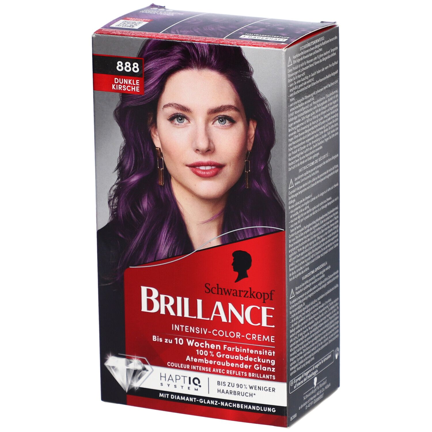 Schwarzkopf Brillance coloration 888 donkere kers