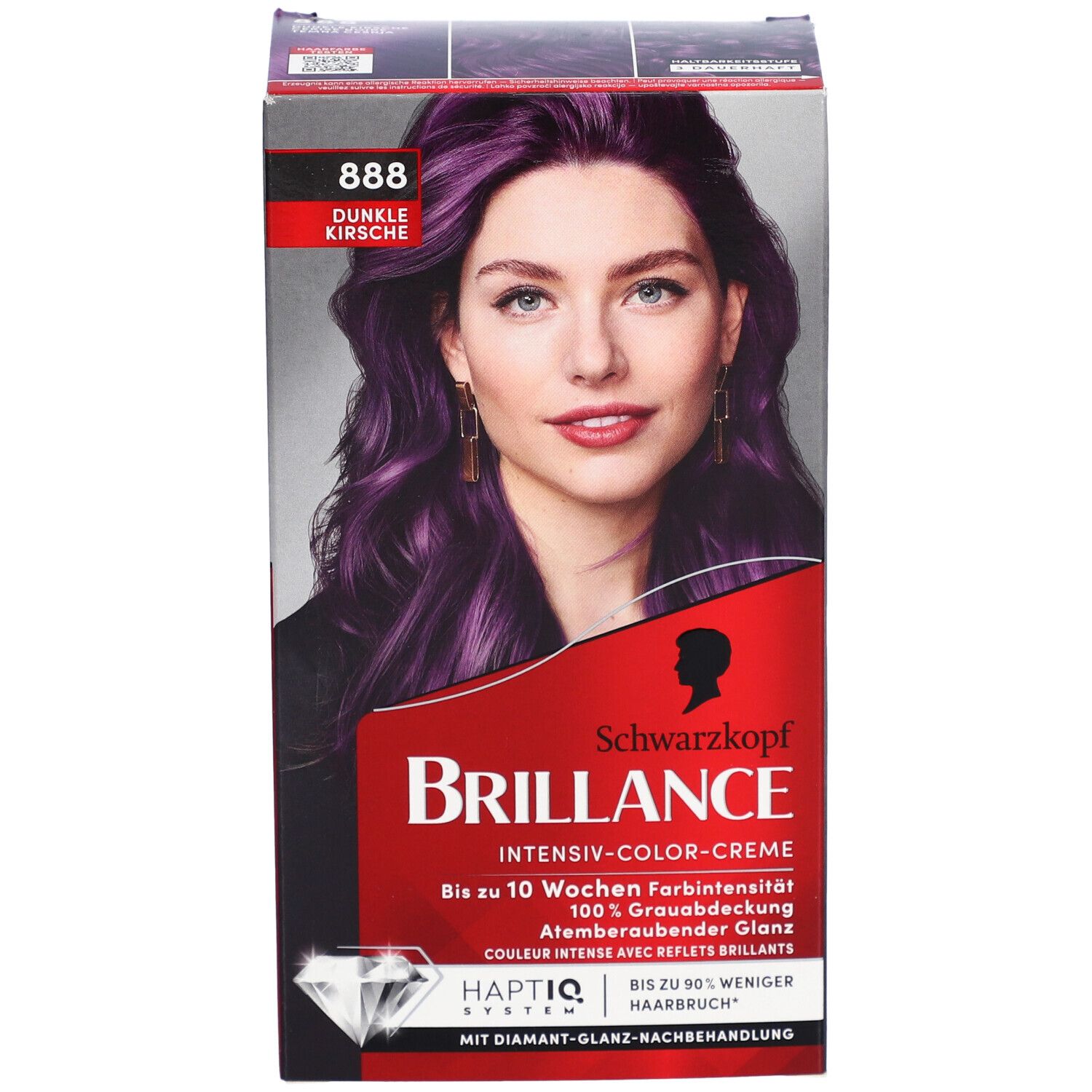 Schwarzkopf Brillance coloration 888 donkere kers