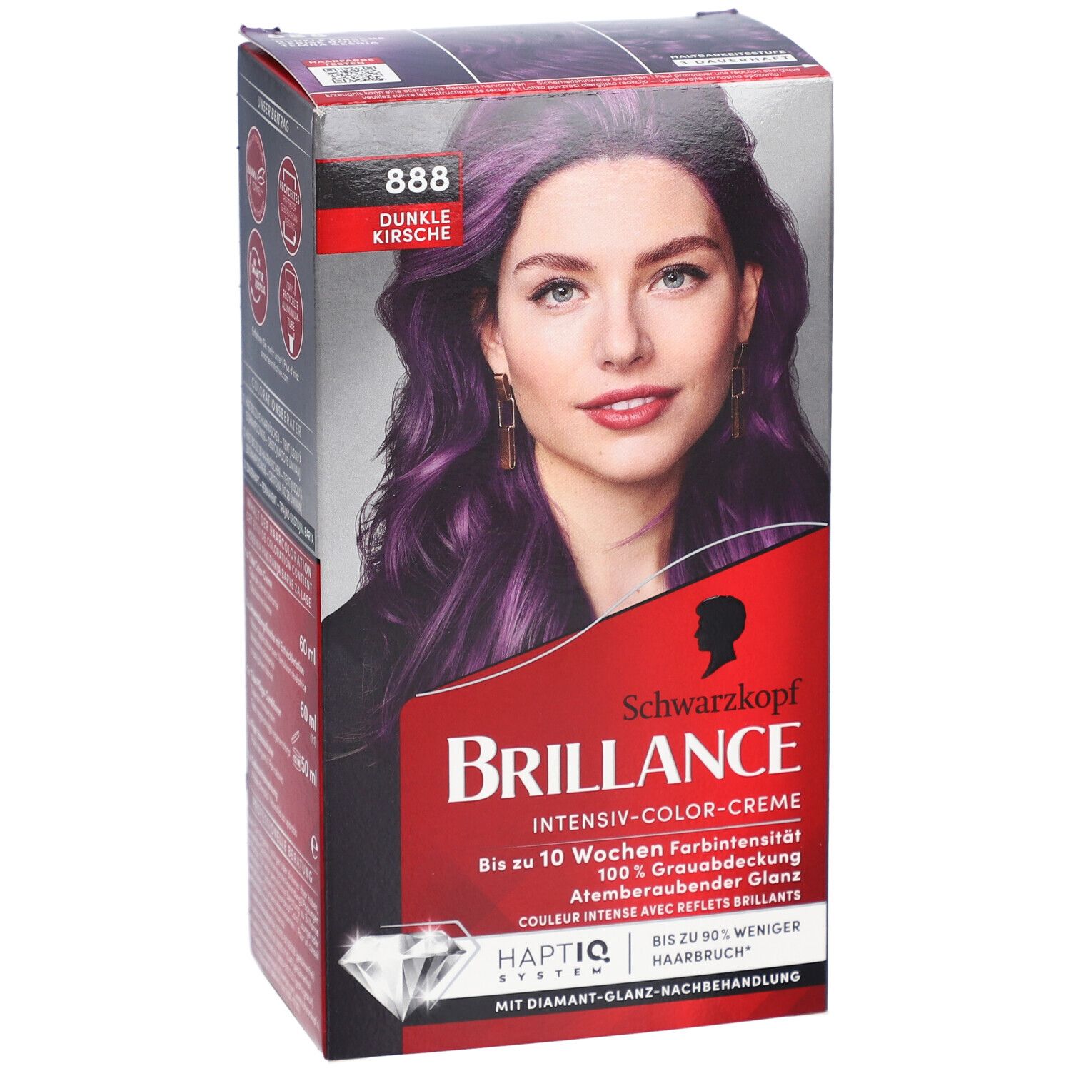 Schwarzkopf Brillance coloration 888 donkere kers
