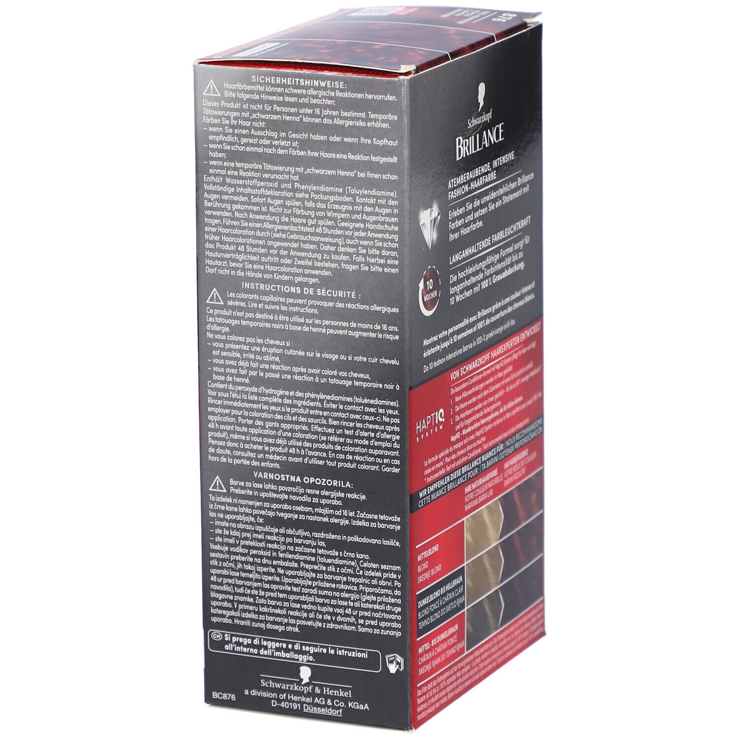 Schwarzkopf Brillance coloration 876 acajou précieux