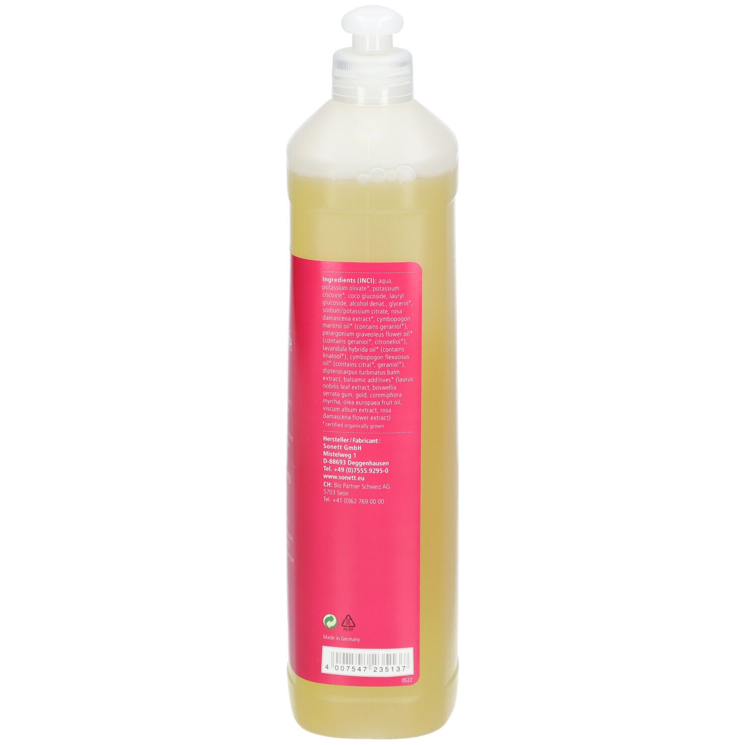 SONETT Savon liquide mains, visage & corps à la rose