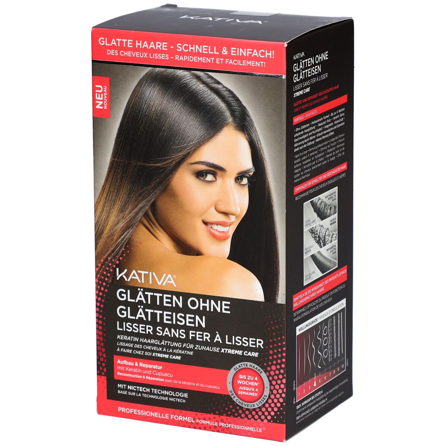 KATIVA Xtreme Care Lissage des cheveux sans fer à lisser