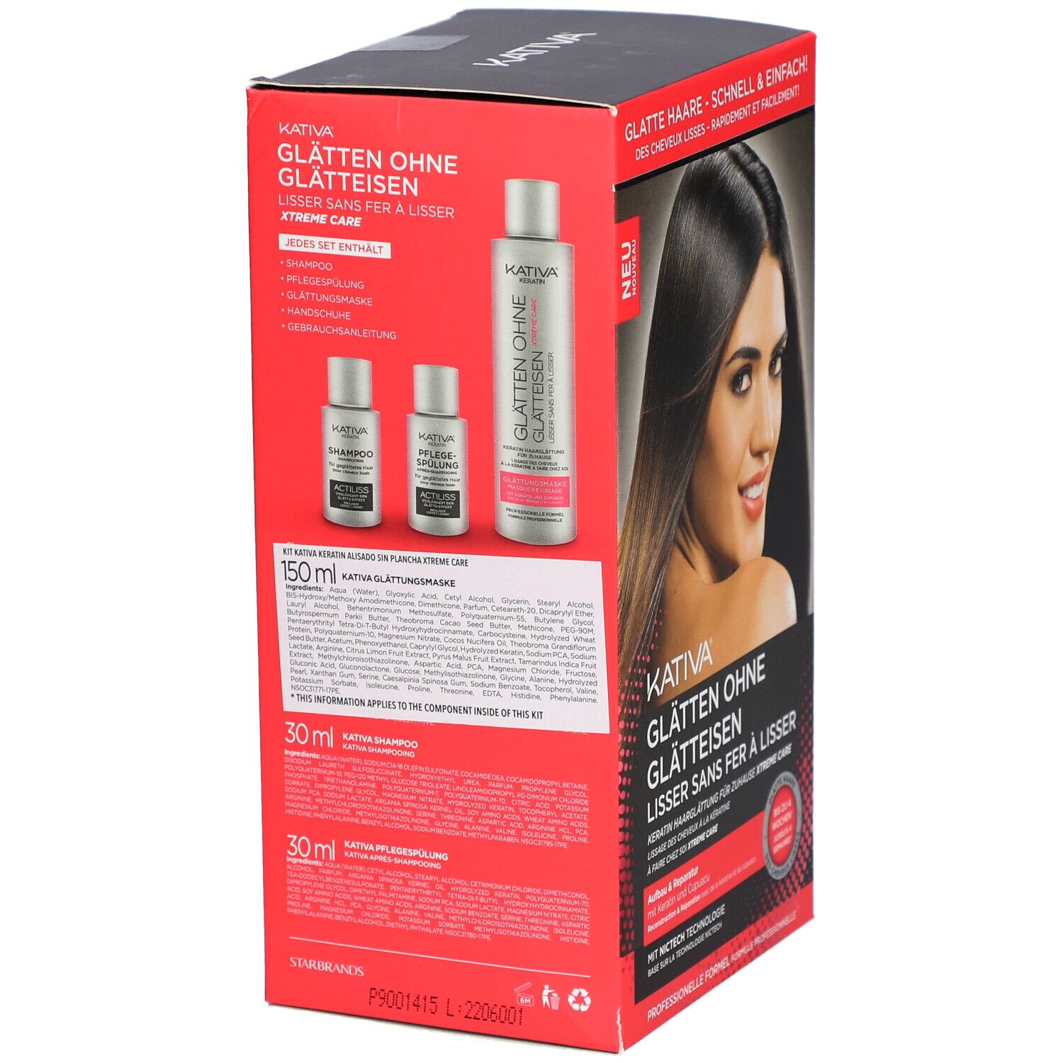 KATIVA Xtreme Care Lissage des cheveux sans fer à lisser
