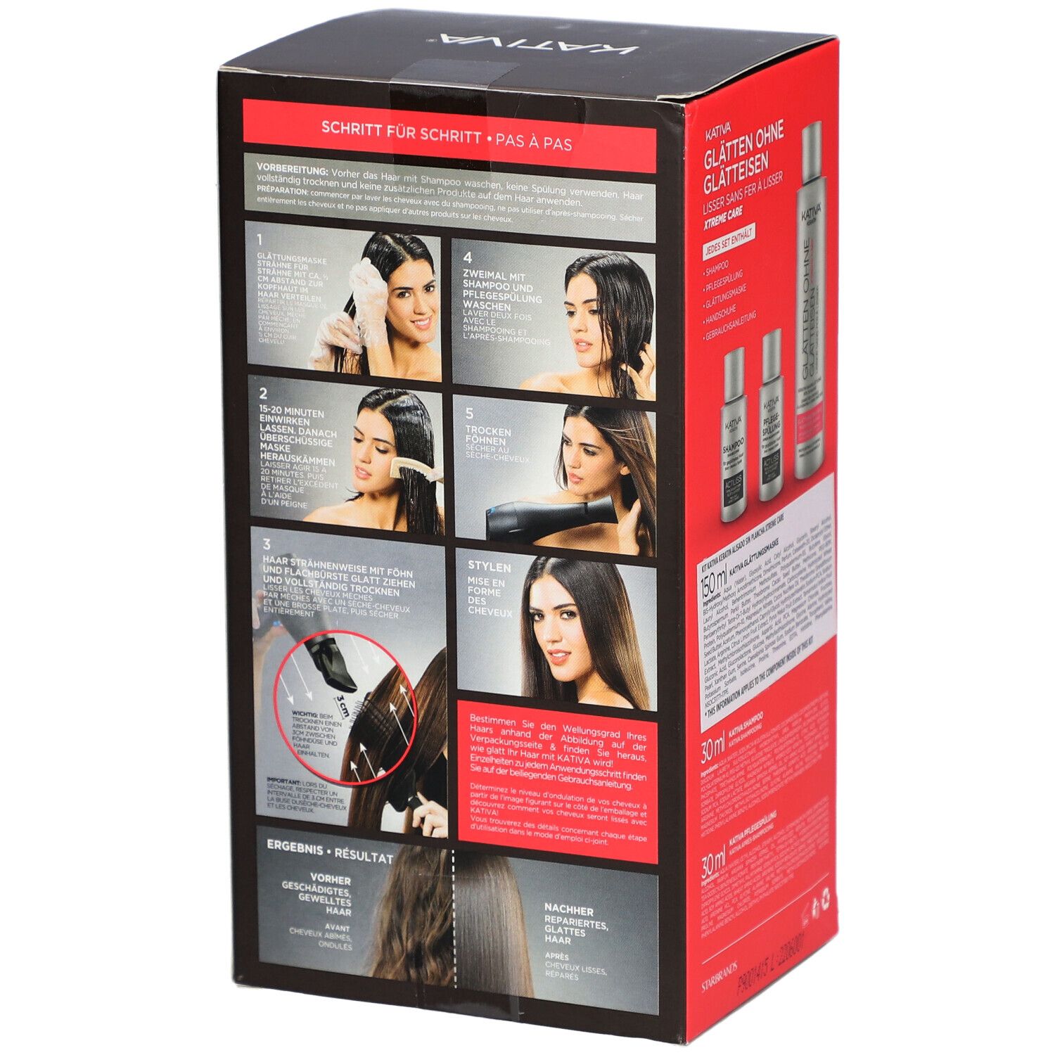 KATIVA Xtreme Care Lissage des cheveux sans fer à lisser