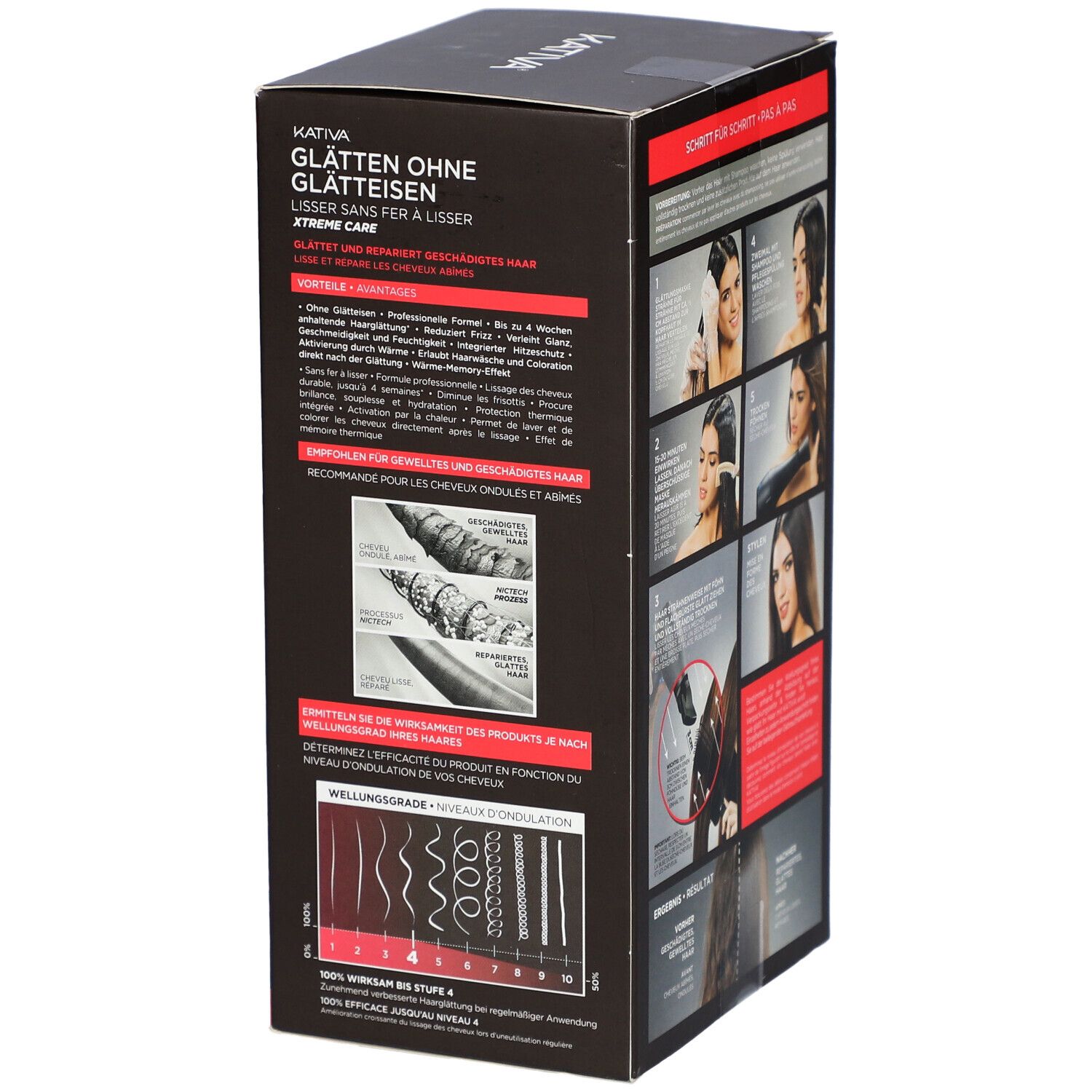 KATIVA Xtreme Care Lissage des cheveux sans fer à lisser