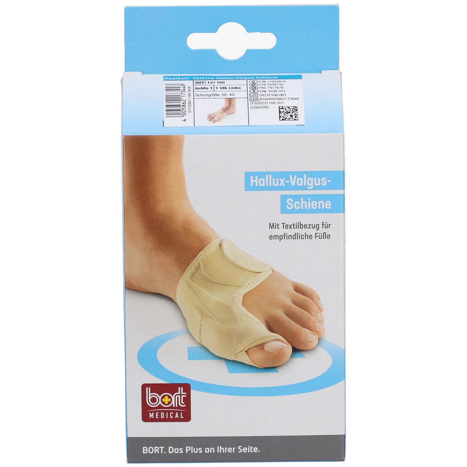 Bort PediSoft hallux valgus spalk maat 38-40 links