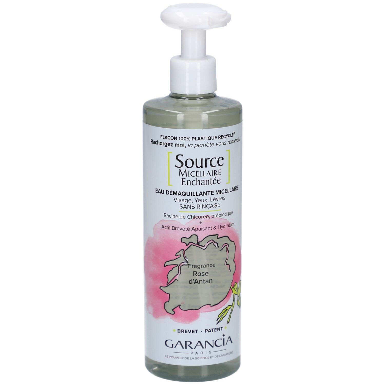 Garancia Eau Micellaire Enchantée fles met pompdispenser, 400ml.