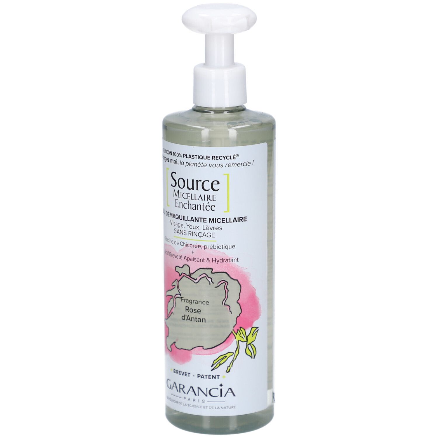 Garancia Eau Micellaire Enchantée fles met pompdispenser, 400ml.