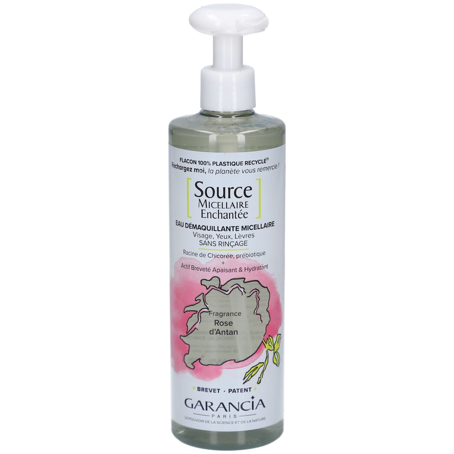 Garancia Eau Micellaire Enchantée fles met pompdispenser, 400ml.