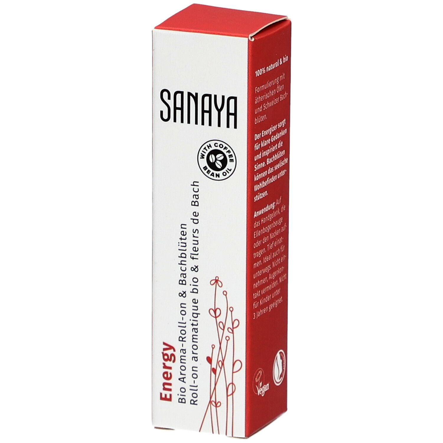 SANAYA Roll On Aromatique bio & Fleurs de Bach Energy