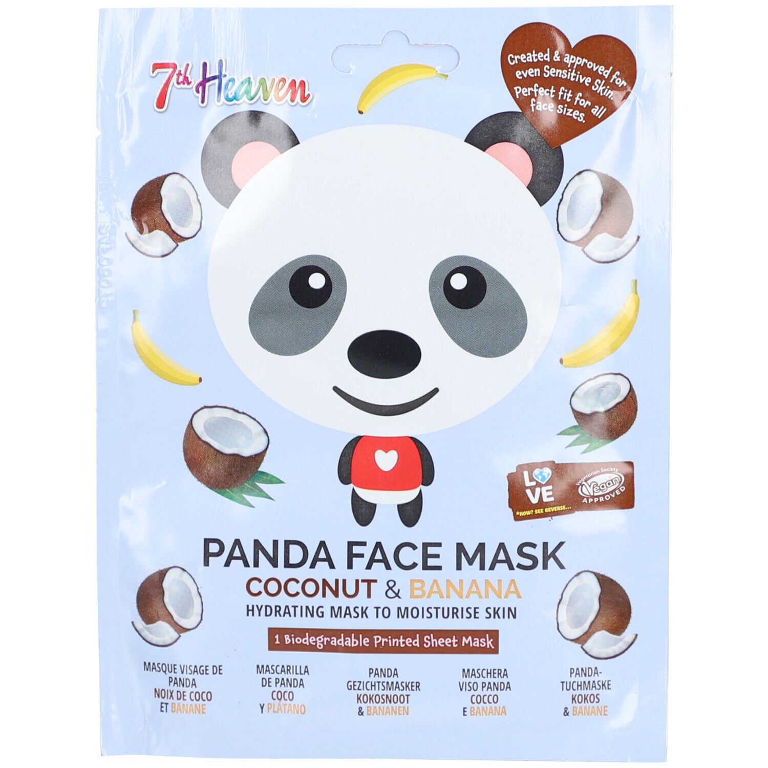 7TH HEAVEN Masque visage panda - Noix de coco et banane