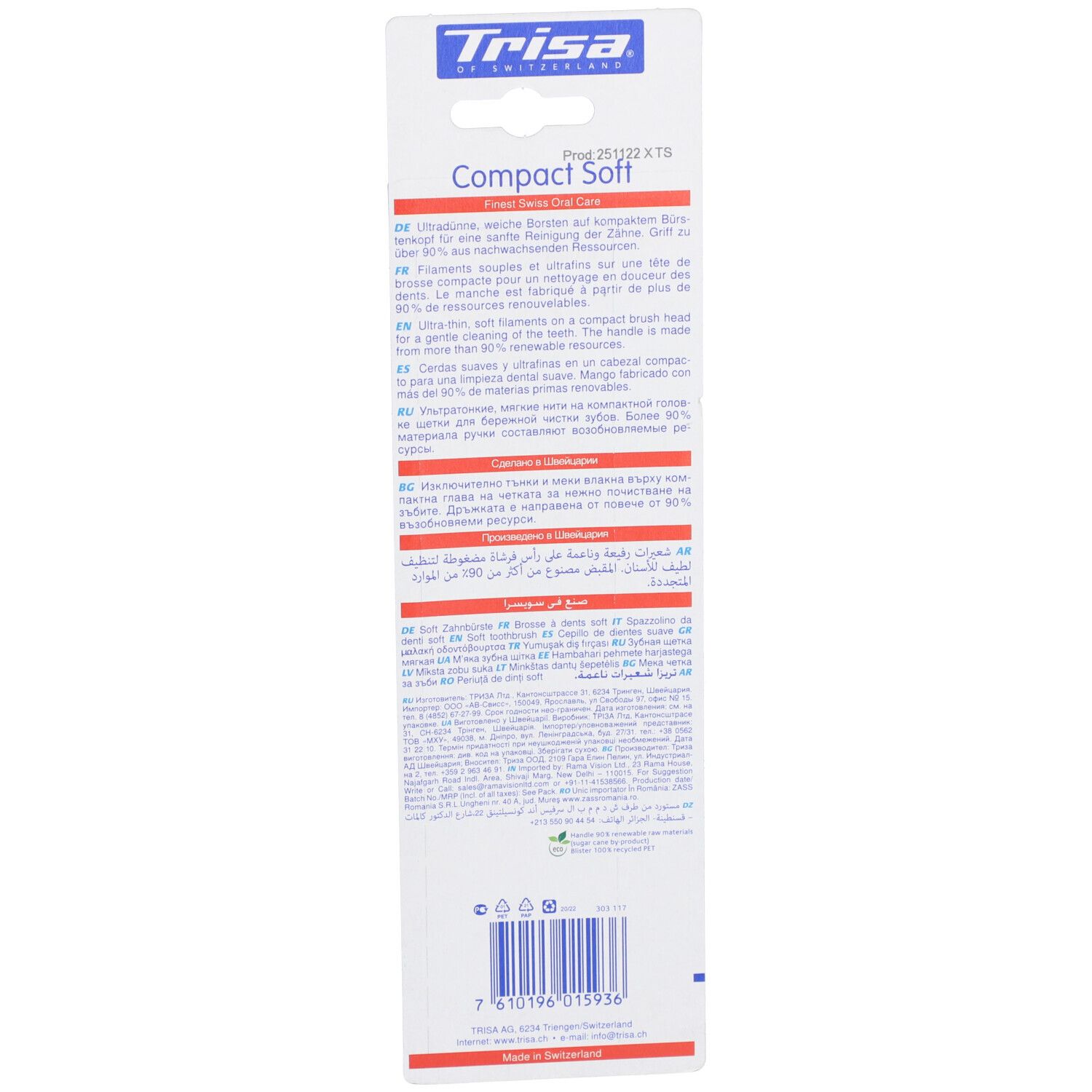 Trisa Compact Soft Trio Tandenborstel