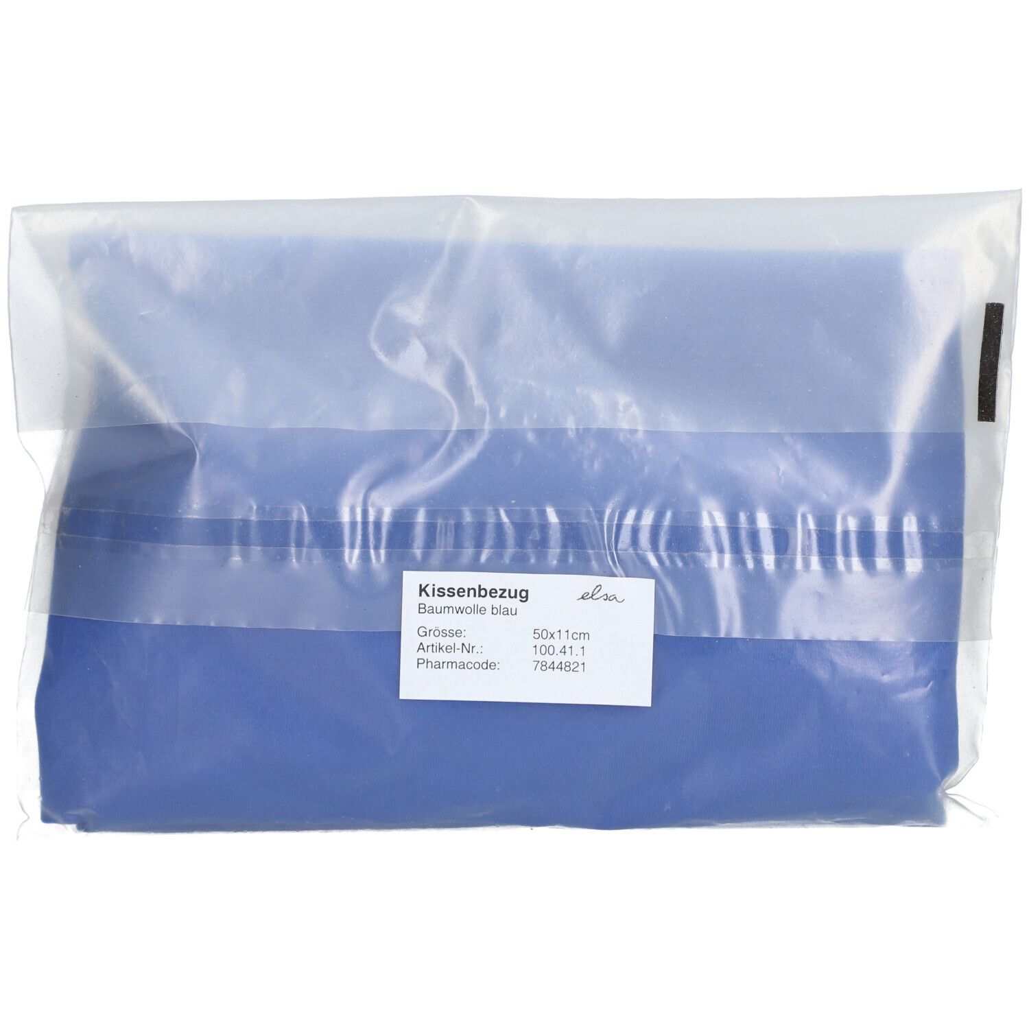 ELSA Taie d'oreiller anatomique 50 x 11 cm velours Bleu