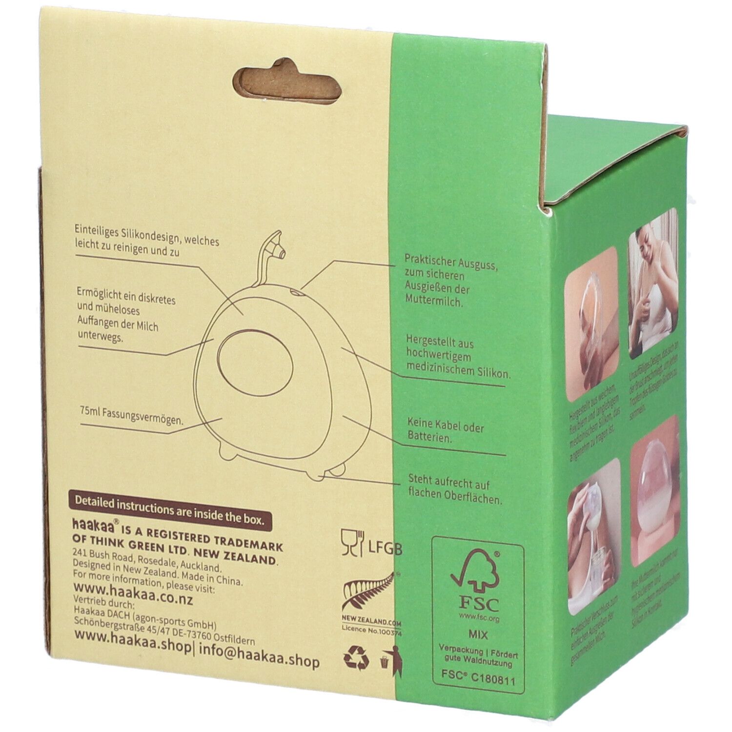 HAAKAA® Collecteur de lait 75 ml