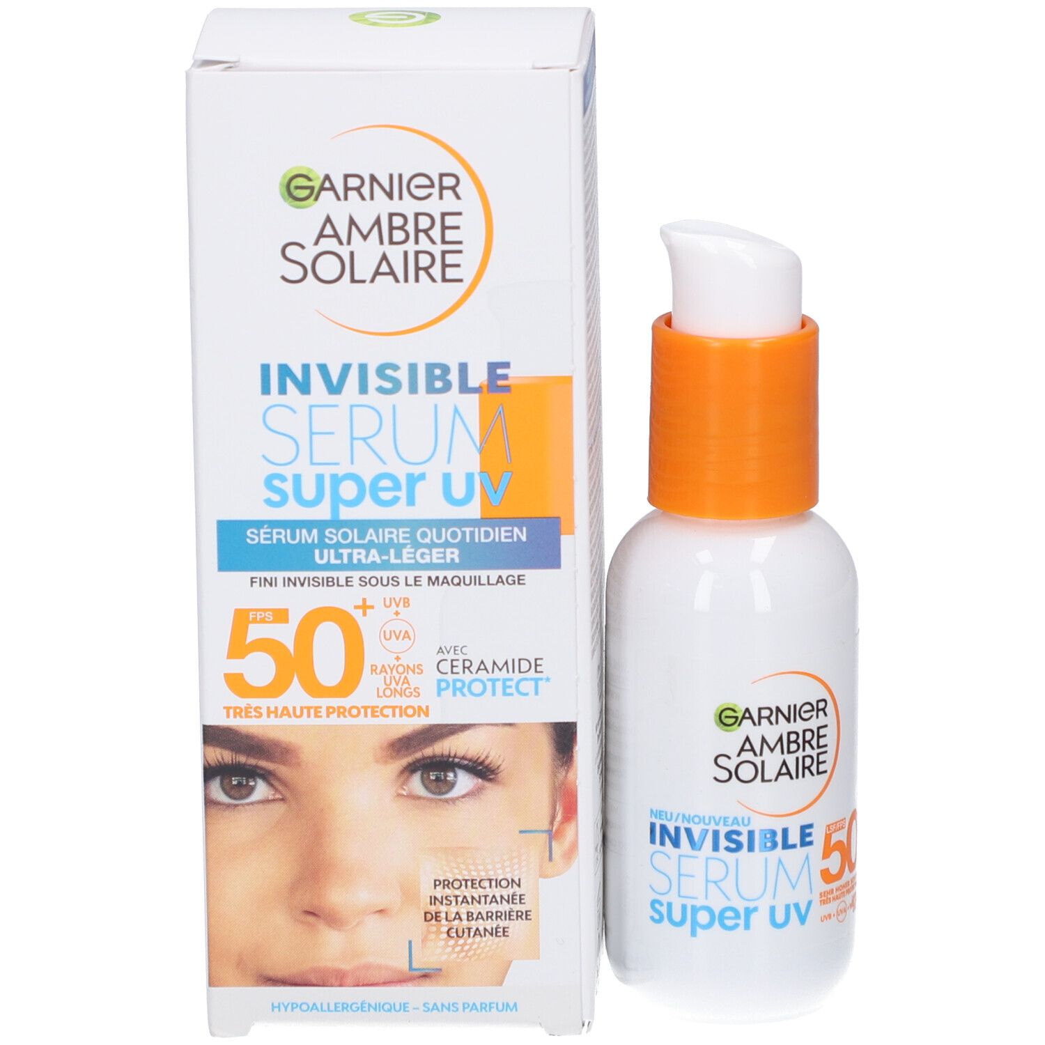 Garnier Invisible Serum Super UV SPF50+ | Tegen UVA en UVB | Alle huidtypes